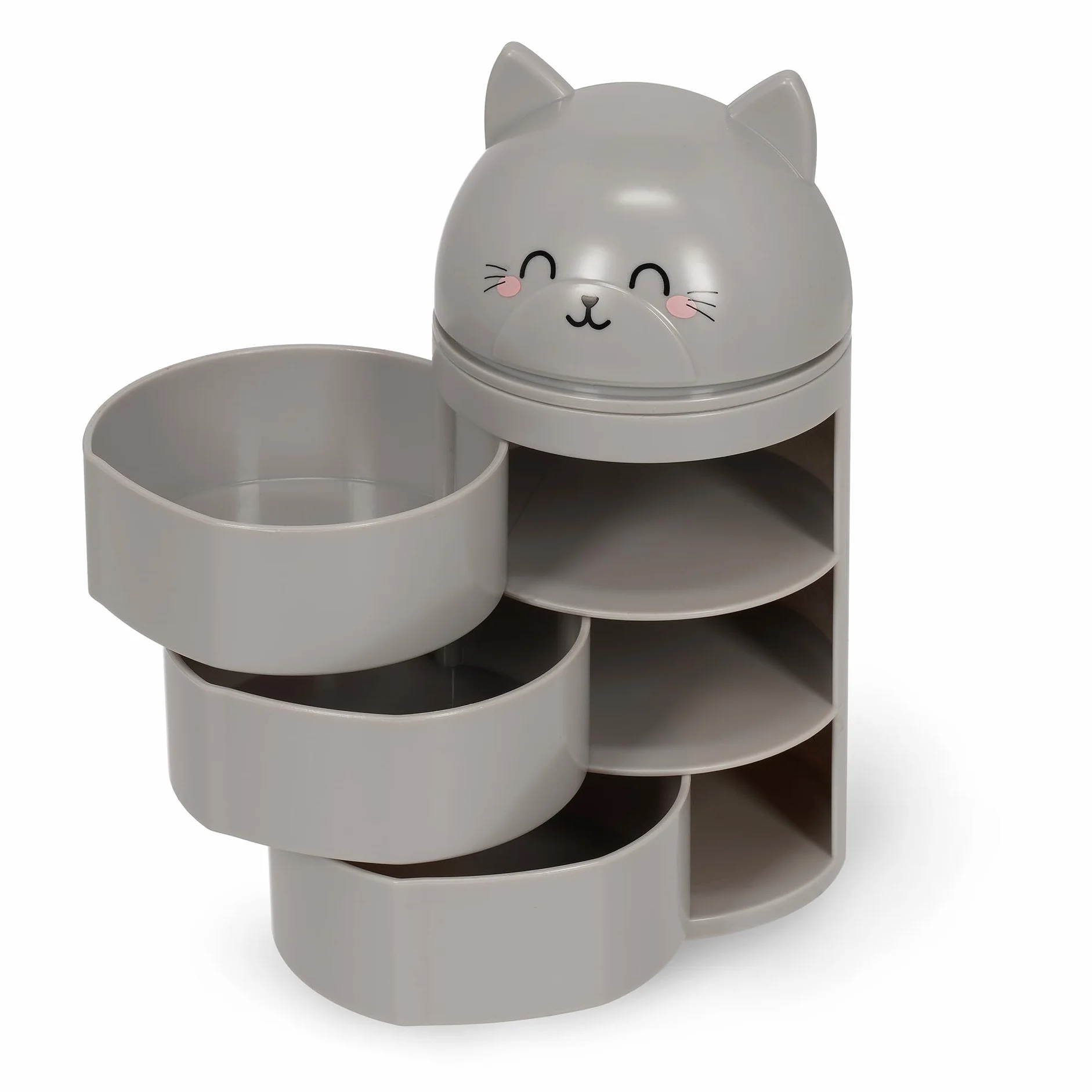 LEGAMI Organiseur de bureau 3 tiroirs ouverture latérale fermeture coulissante Thème Kitty