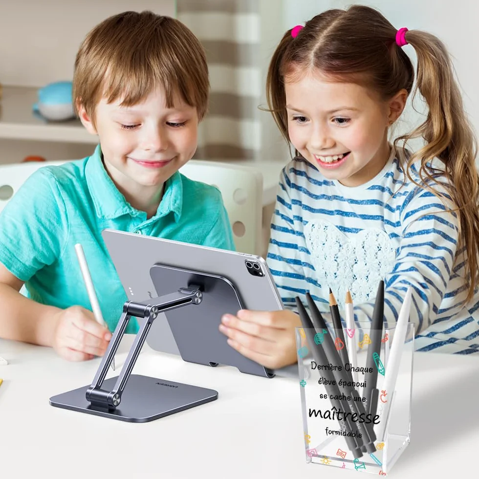 Cadeau Maitresse Noel - Pot a Crayon Bureau Rangement Pinceaux Maquillage