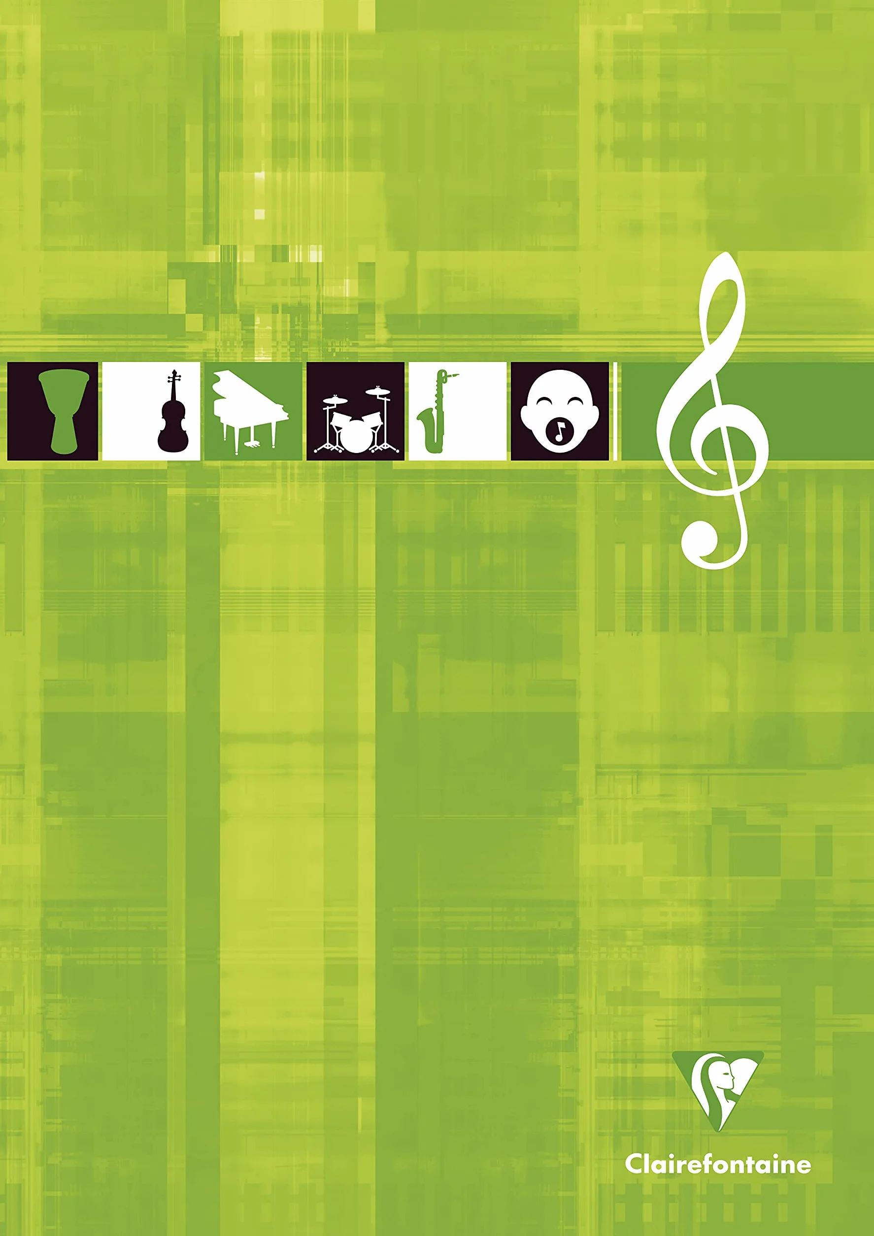 Clairefontaine Bloc Musique A4 21x29,7 cm 100 Pages 12 Portées Papier Blanc 90 g
