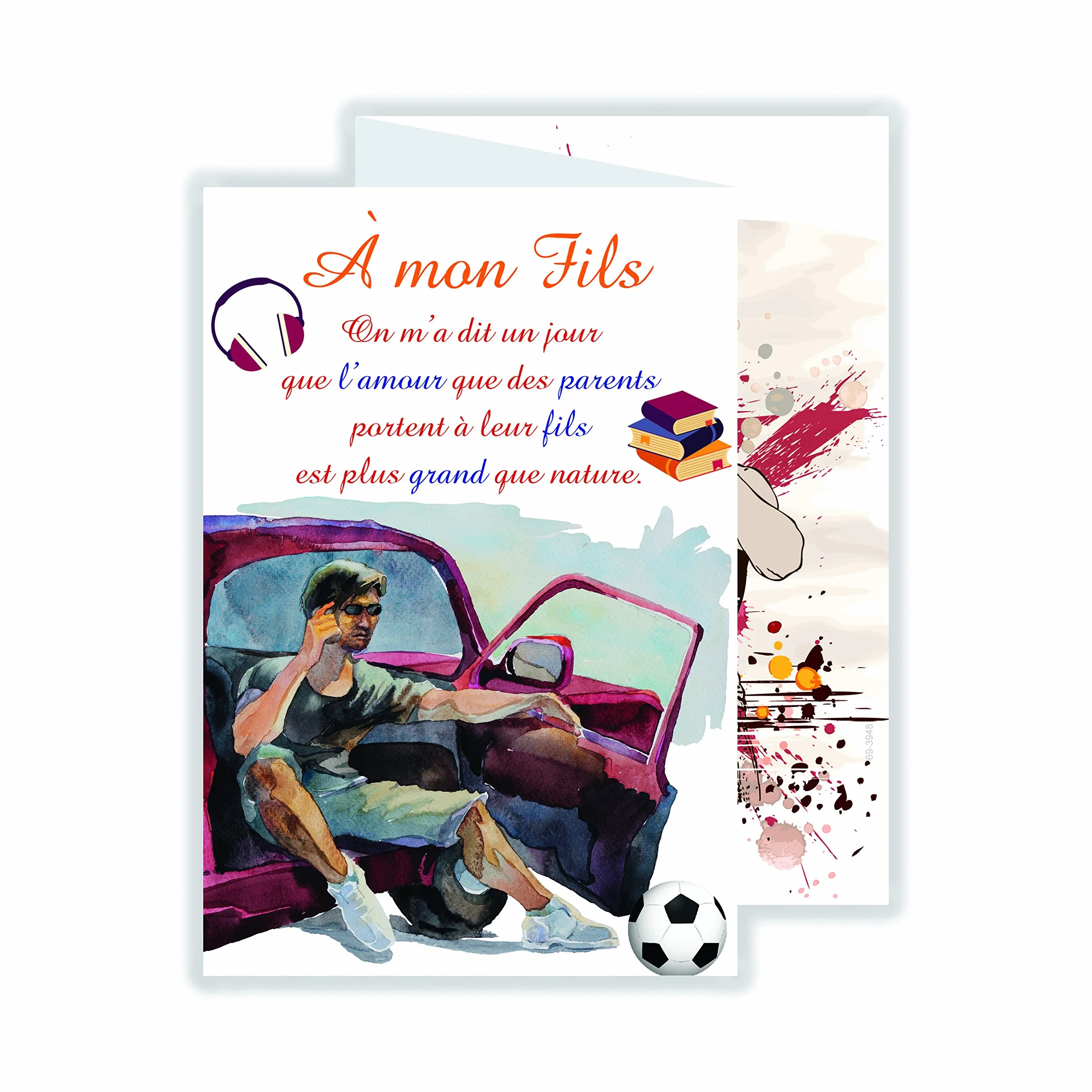 Carte 3 Volets A mon Fils Je t'Aime