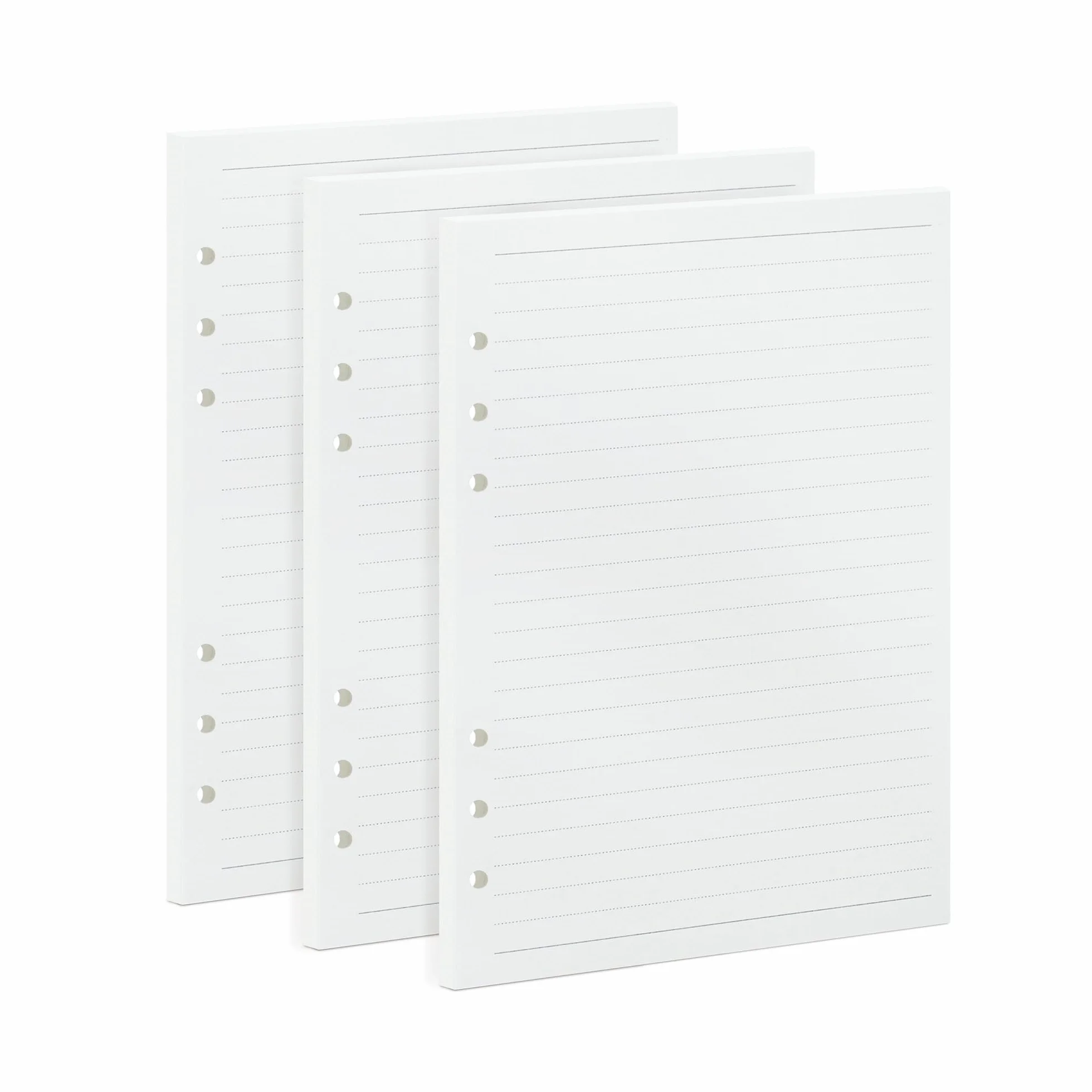 Papier A5 100g/m² Feuilles Volantes Lignées 210 x 142mm Recharge pour Classeur 6 Anneaux Crème