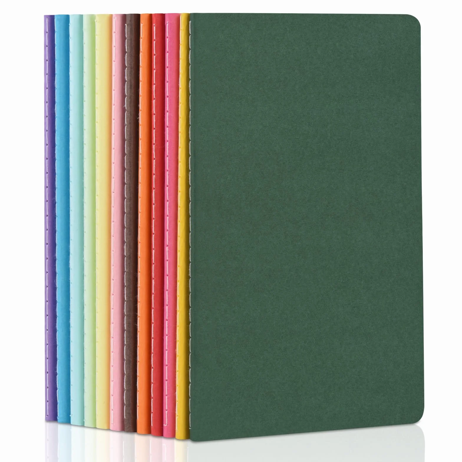 Cahiers Vierge Couverture Couleur, 12 Blocs 60 Pages, Bloc-Notes Couverture Souple pour Bureau École Études