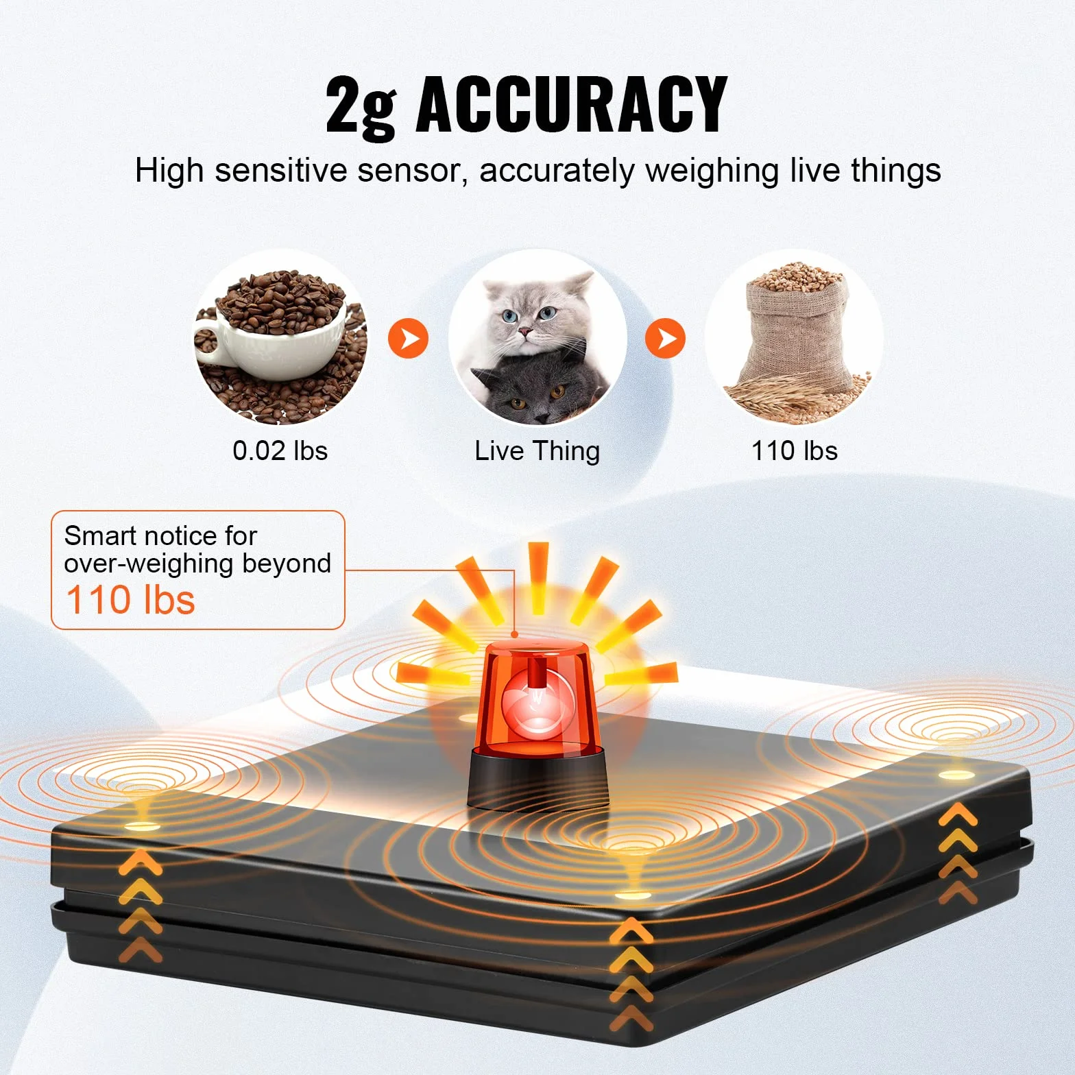 VEVOR Balance Postale Numérique 50 kg Pèse-colis de Précision 2 g avec Tare Maintien Écran LCD Pliable 90°