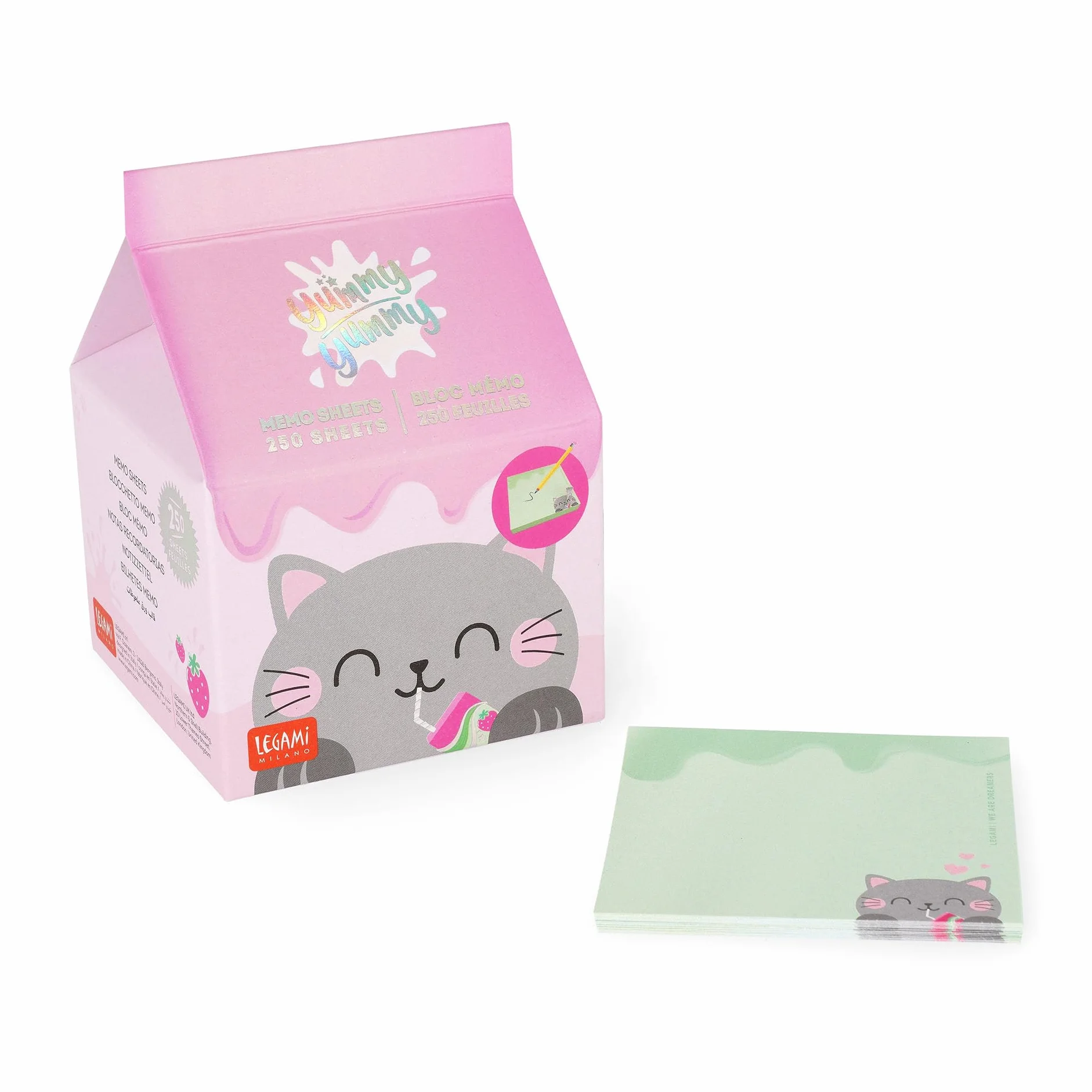 Legami Bloc mémo Yummy Yummy 250 feuilles détachables Papier FSC 7 x 10 x 7 cm