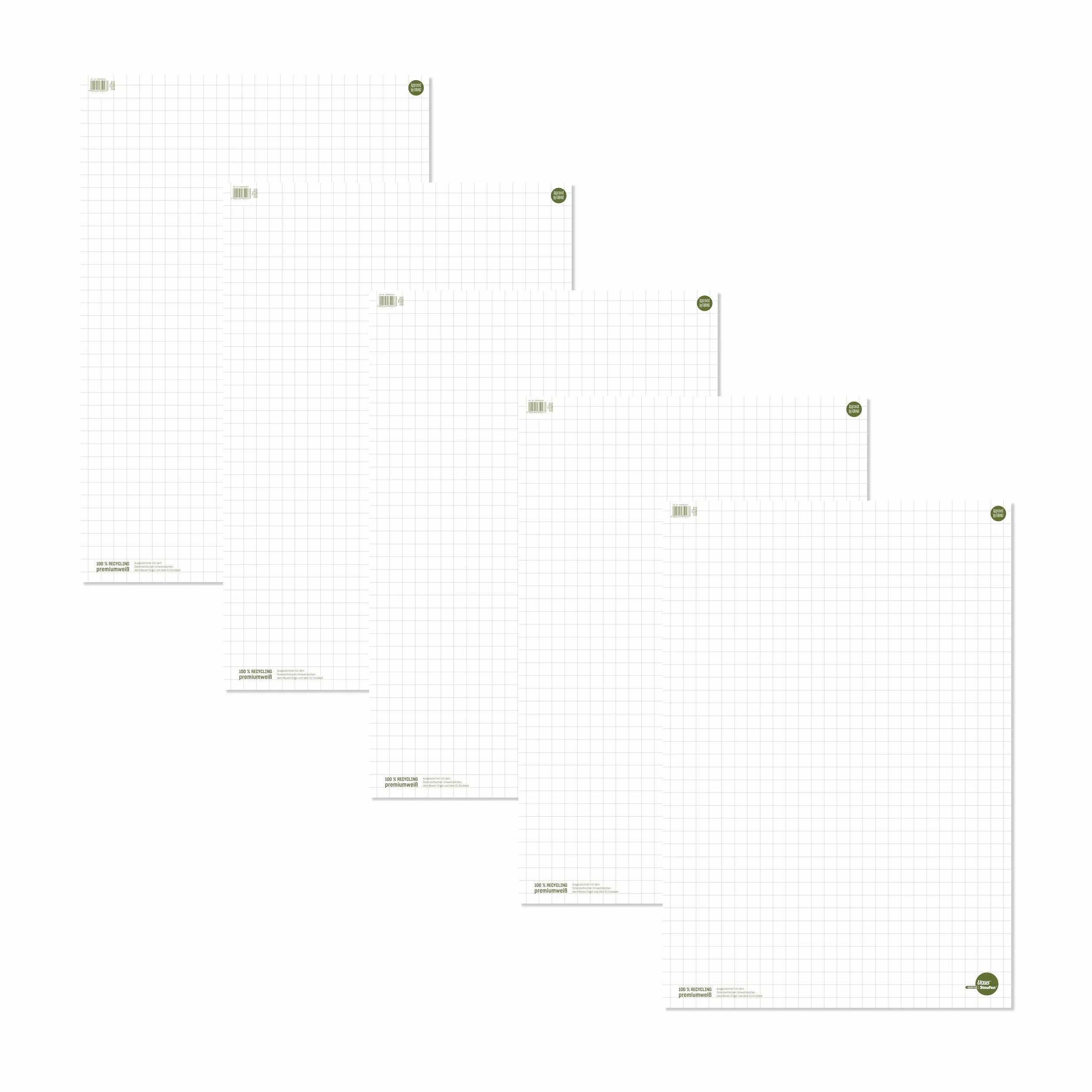 Staufen Ursus Style Blocs papier flipchart 68x99 cm 80 g/m² vierge 5 pièces