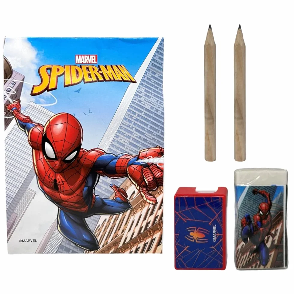 Marvel Spiderman papeterie 25 pièces accessoires créatifs enfants