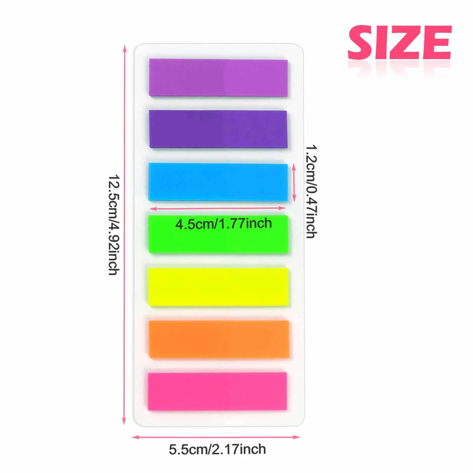 Hanyousheng Feuillets Notes Autocollants 1120Pcs Marque Page Adhesives Notes Onglets D'Index 7 Couleurs