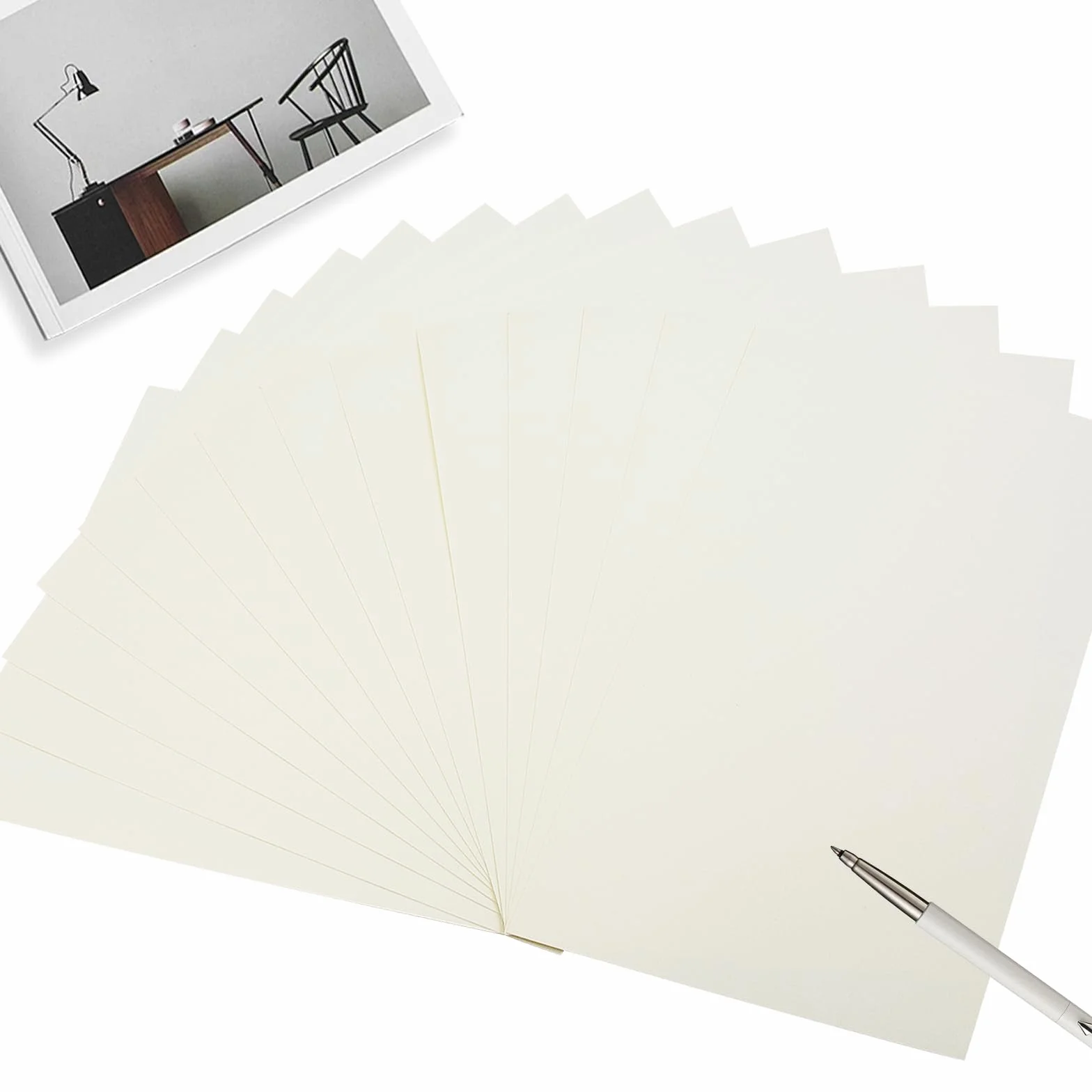 Papier cartonné A4 180 g/m² Beige Lot de 50 feuilles pour loisirs créatifs