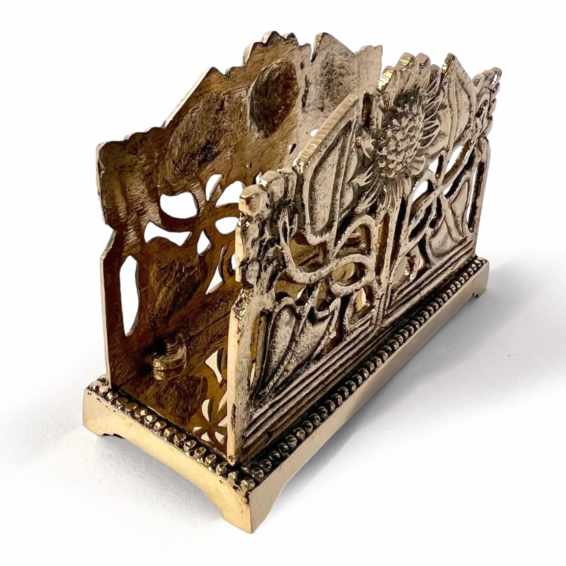 Thorness Porte-lettres en laiton poli art nouveau tournesol décoratif maison bureau