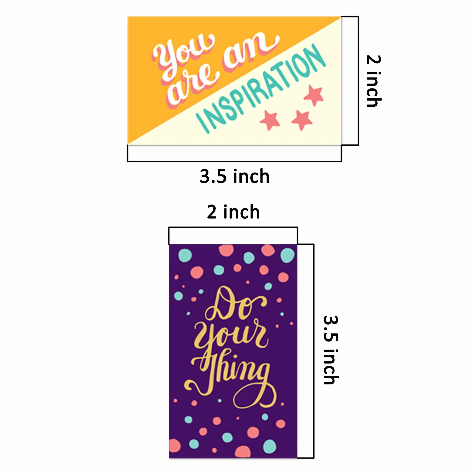Youngever Lot de 300 Cartes de Motivation, 100 Designs Uniques (Blanc)