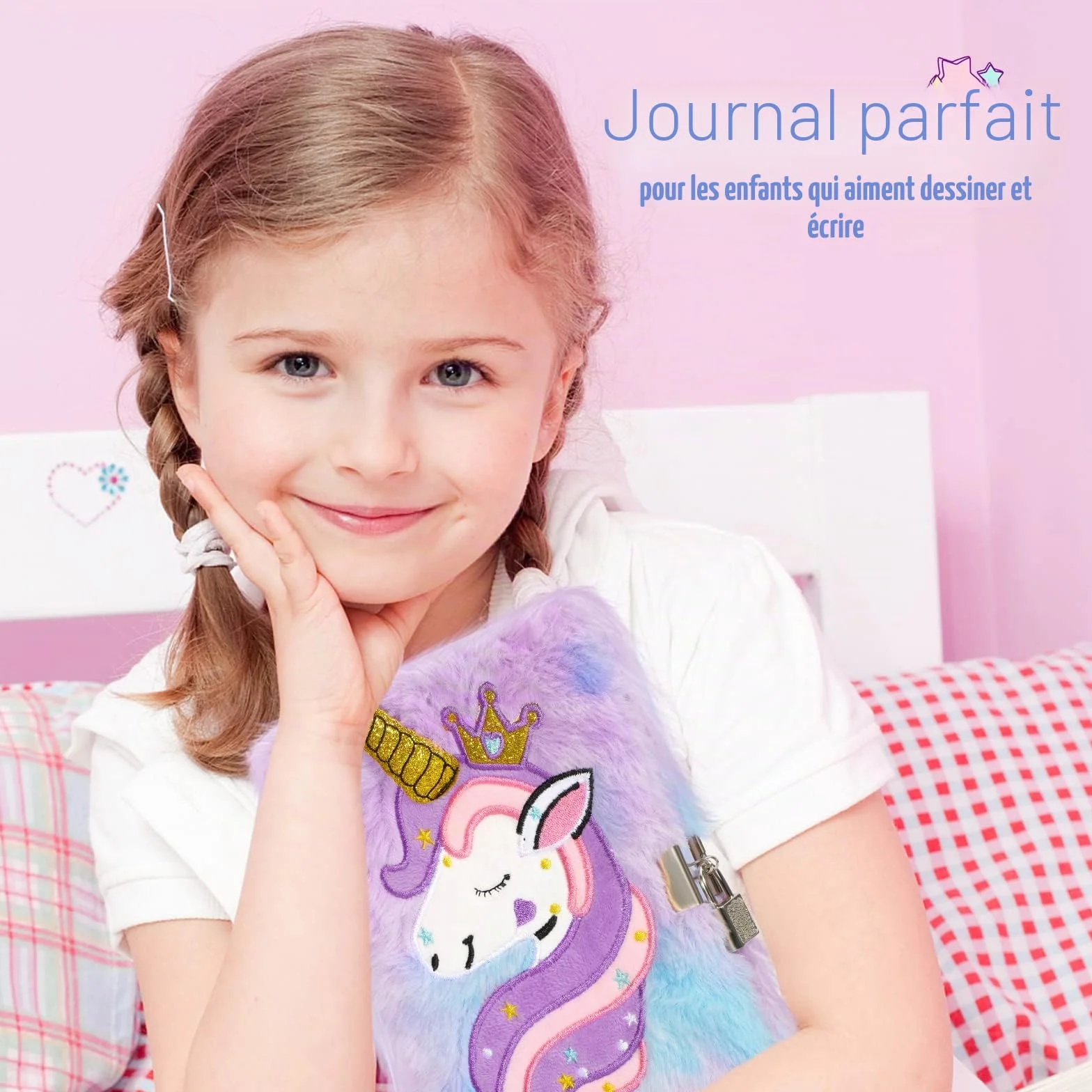 Journal Intime Fille 6 Pièces Carnet Secret Licorne Enfant avec Cadenas et Clé A5 160 Pages