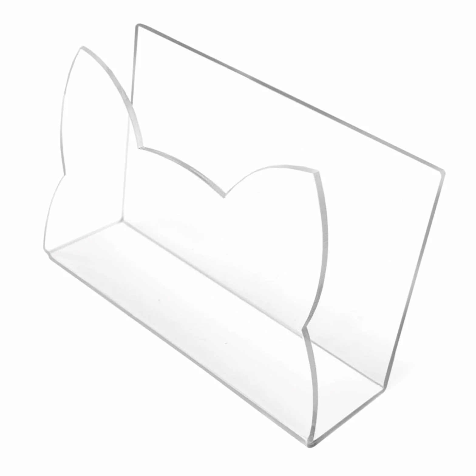 Porte-lettres chat acrylique transparent 15 x 5,5 x 10 cm organiseur enveloppes bureau