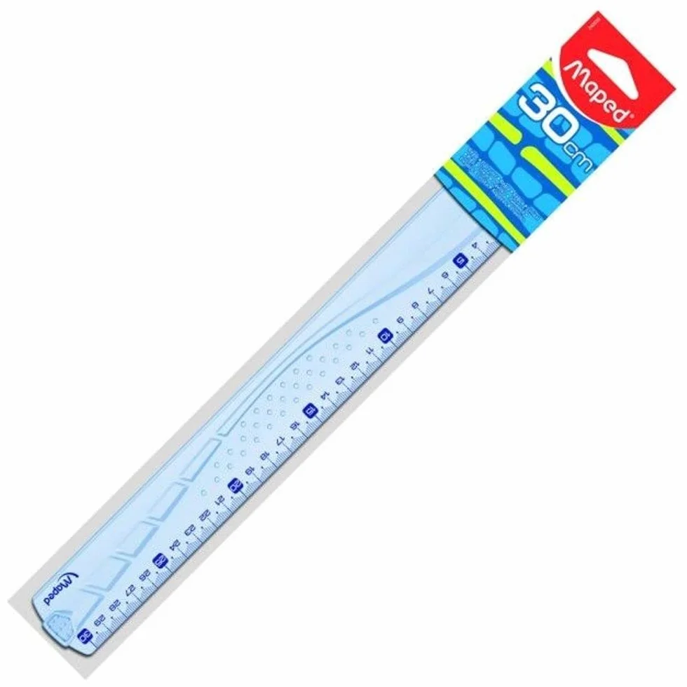 MAPED règle plate Geometric 30 cm plastique transparent