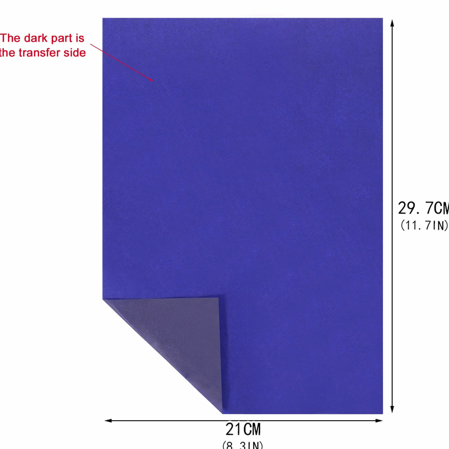 Papier carbone A4 bleu Lot de 100 feuilles pour bricolage artisanat bois toile verre céramique
