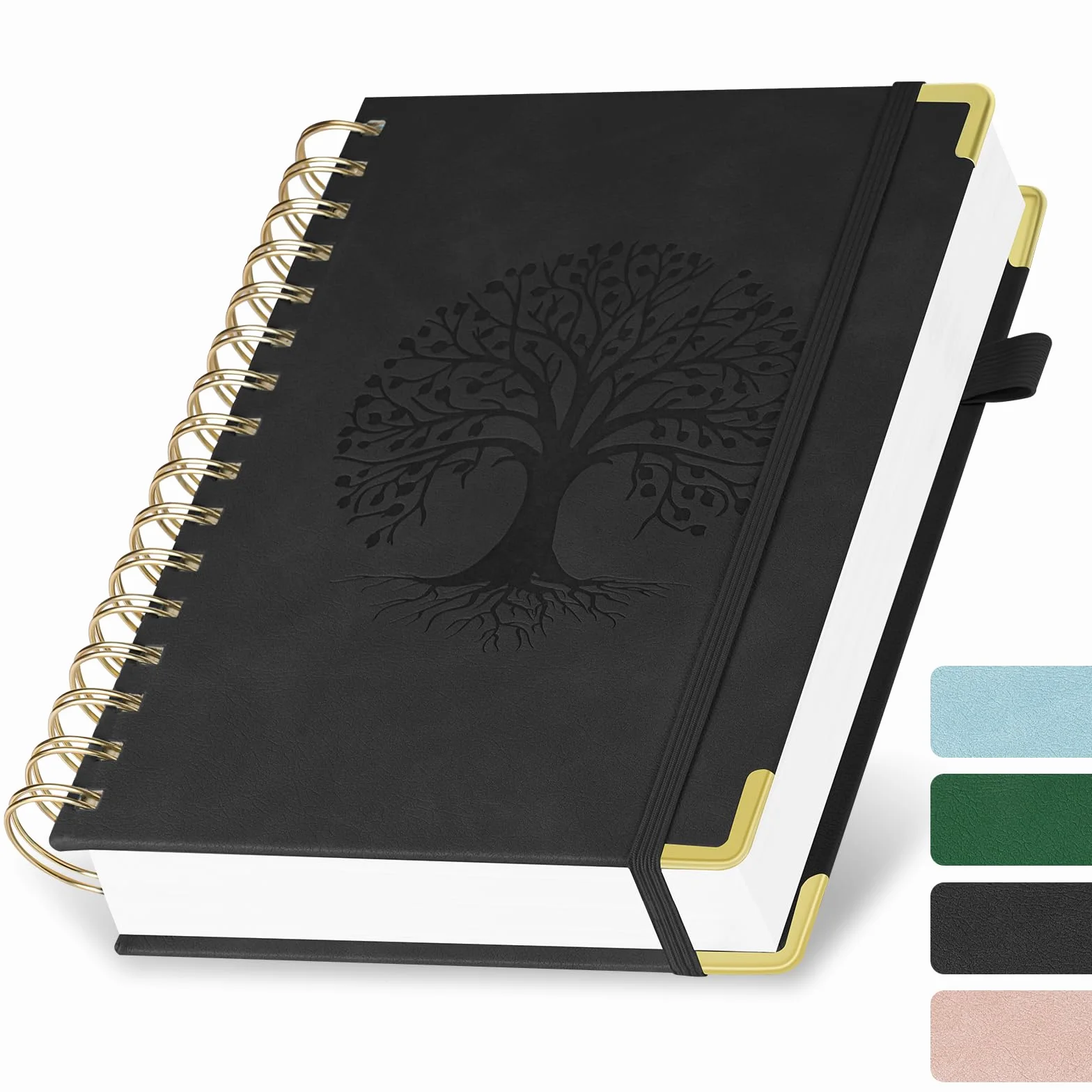 Carnet A5 Ligné à Spirale Papier 100g/m² Life Planner Agenda Scolaire Organiseur Compact