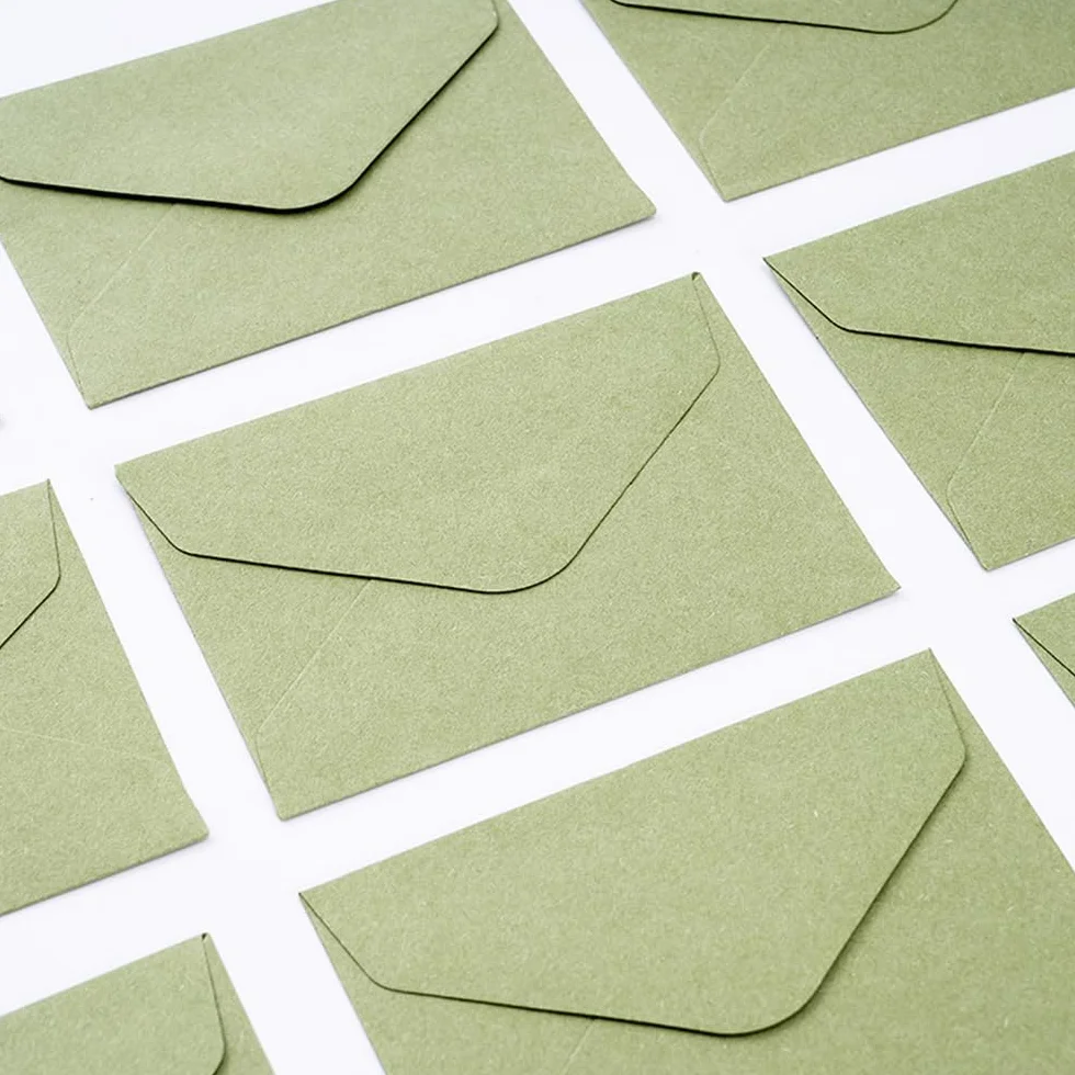 Enveloppes Cadeau Vertes 70 x 100 mm, Lot de 60 pour Mariage et Emballage de Cadeaux