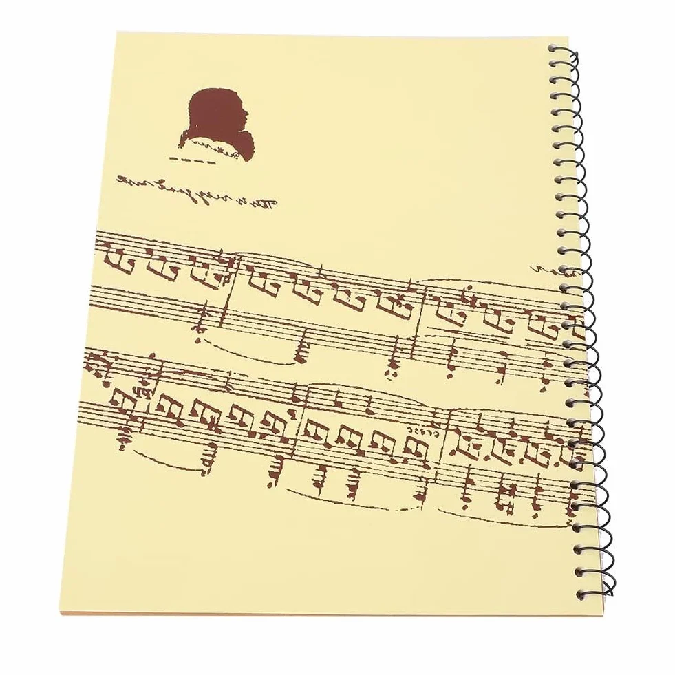 Carnet de Musique 50 Pages Jaune Papier à Écrire pour Compositeurs Étudiants Professeurs