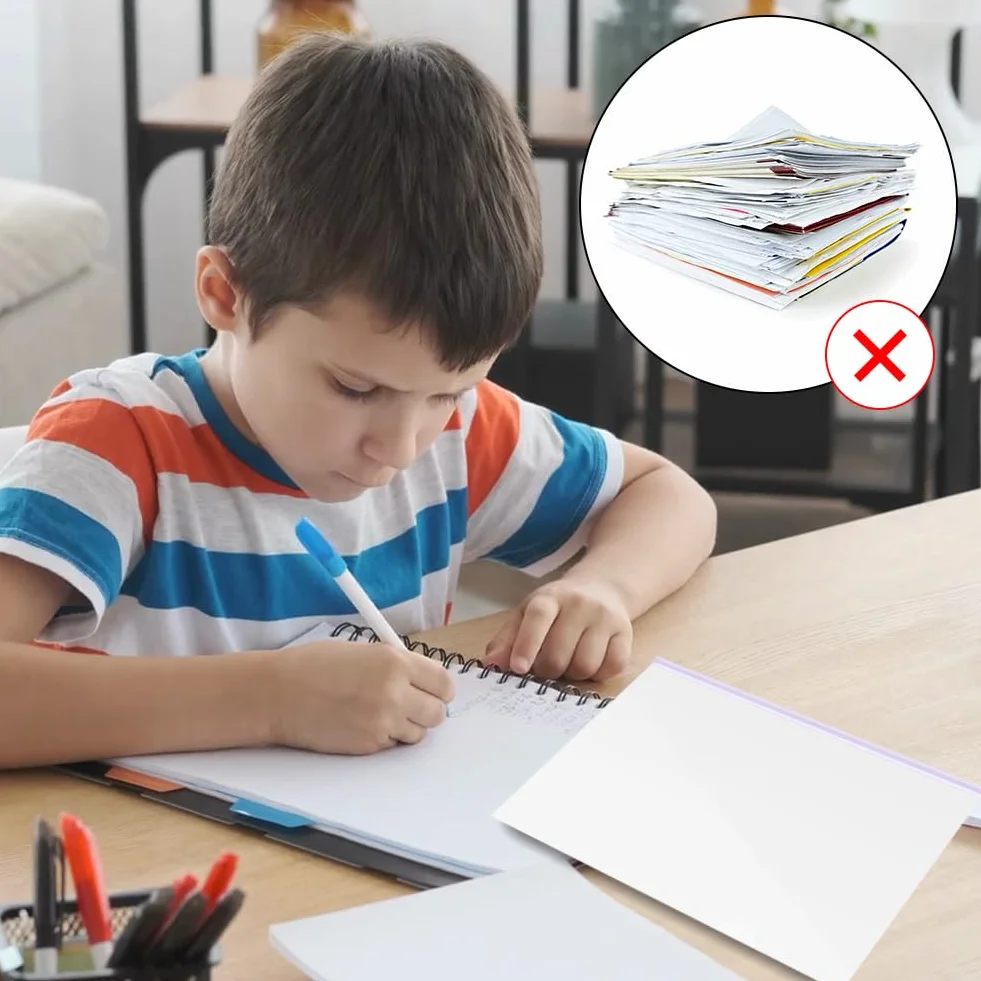 10 Feuilles A4 Couvertures de Rapports Plastique Transparent Barre Coulissante
