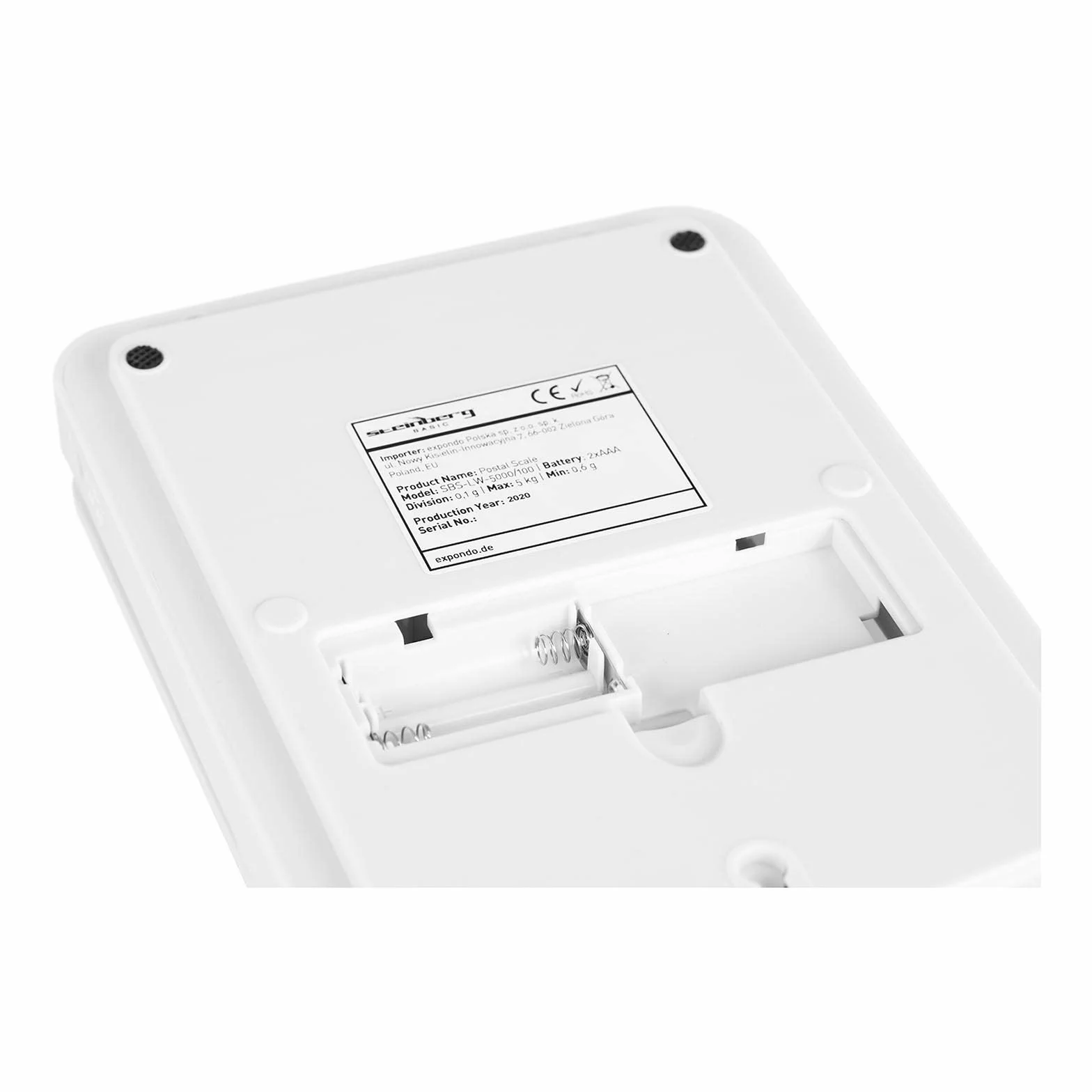 Steinberg SBS-LW-5000/100 Balance Poste Digitale Professionnelle 5 kg 0,1 g 15,2 x 15,2 cm