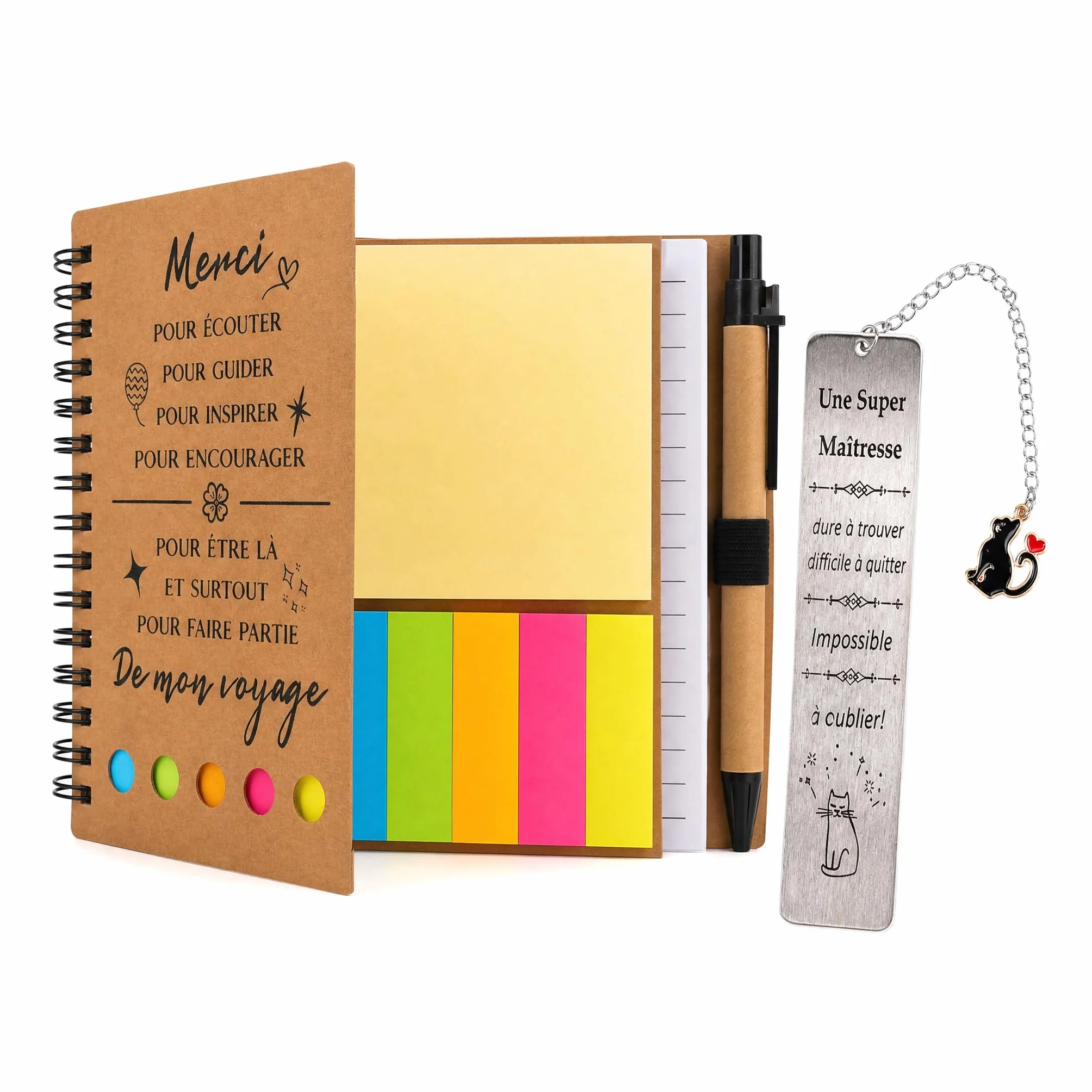 Cadeau Maitresse D'école Carnet De Note Signet Professeur Retraite Noel