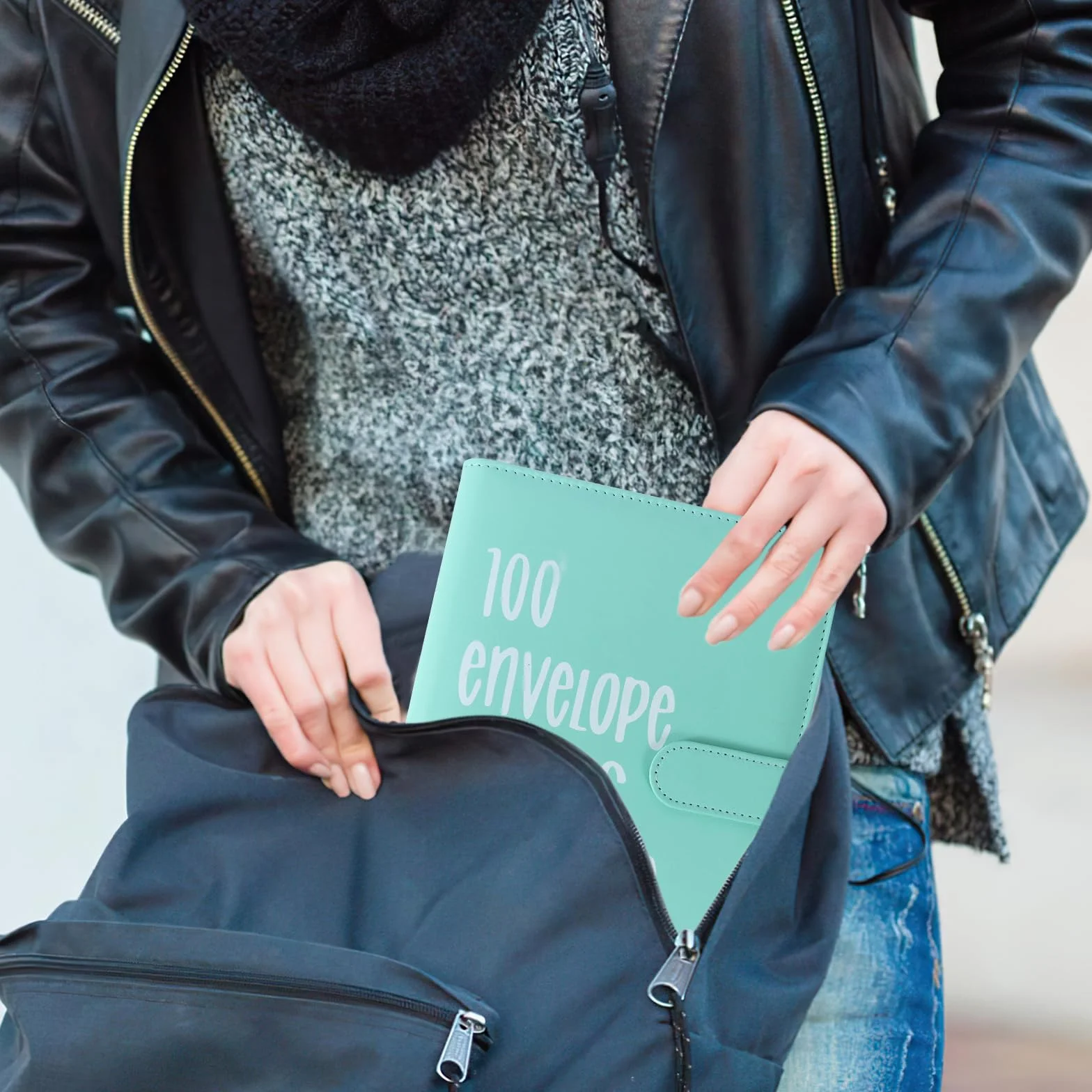 Classeur d'épargne A5 avec enveloppes, défi d'épargne 100 jours, livret pour économiser 5050 €