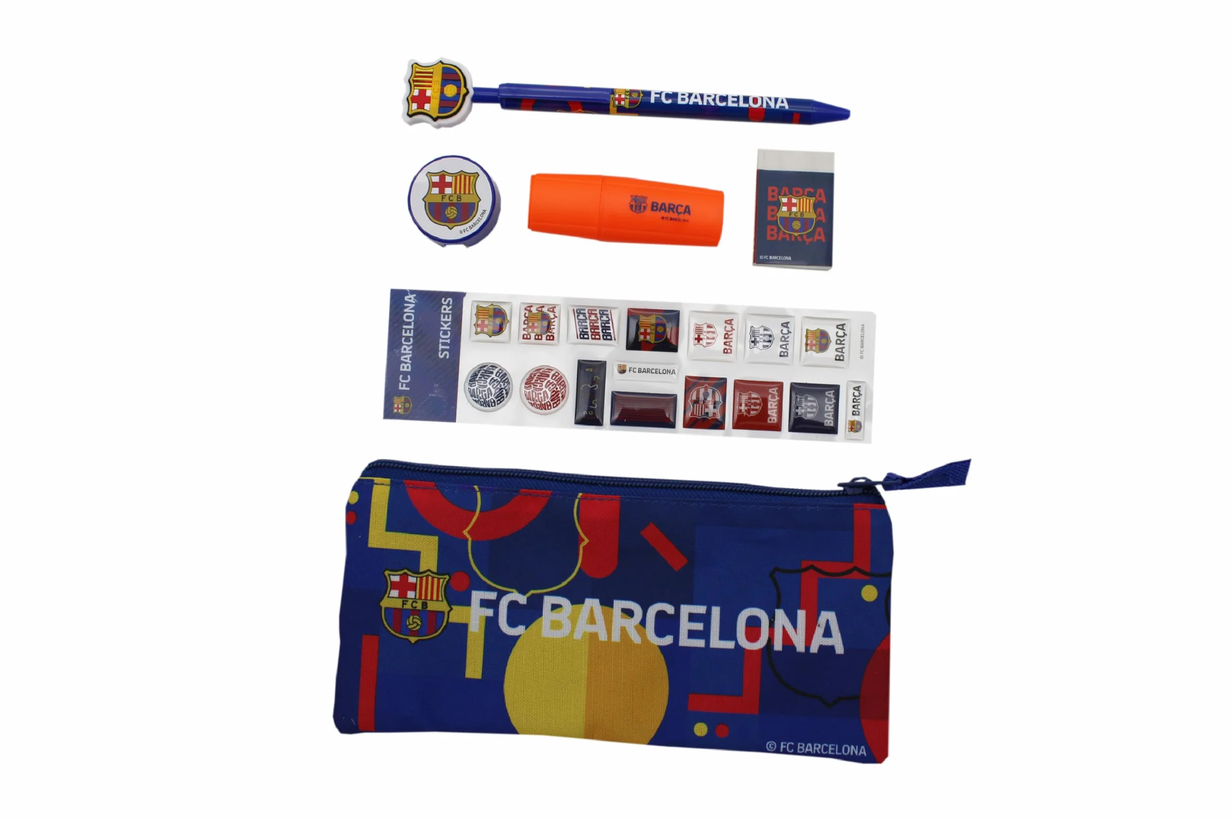 FC Barcelone Set de papeterie matériel scolaire écriture bleu officiel