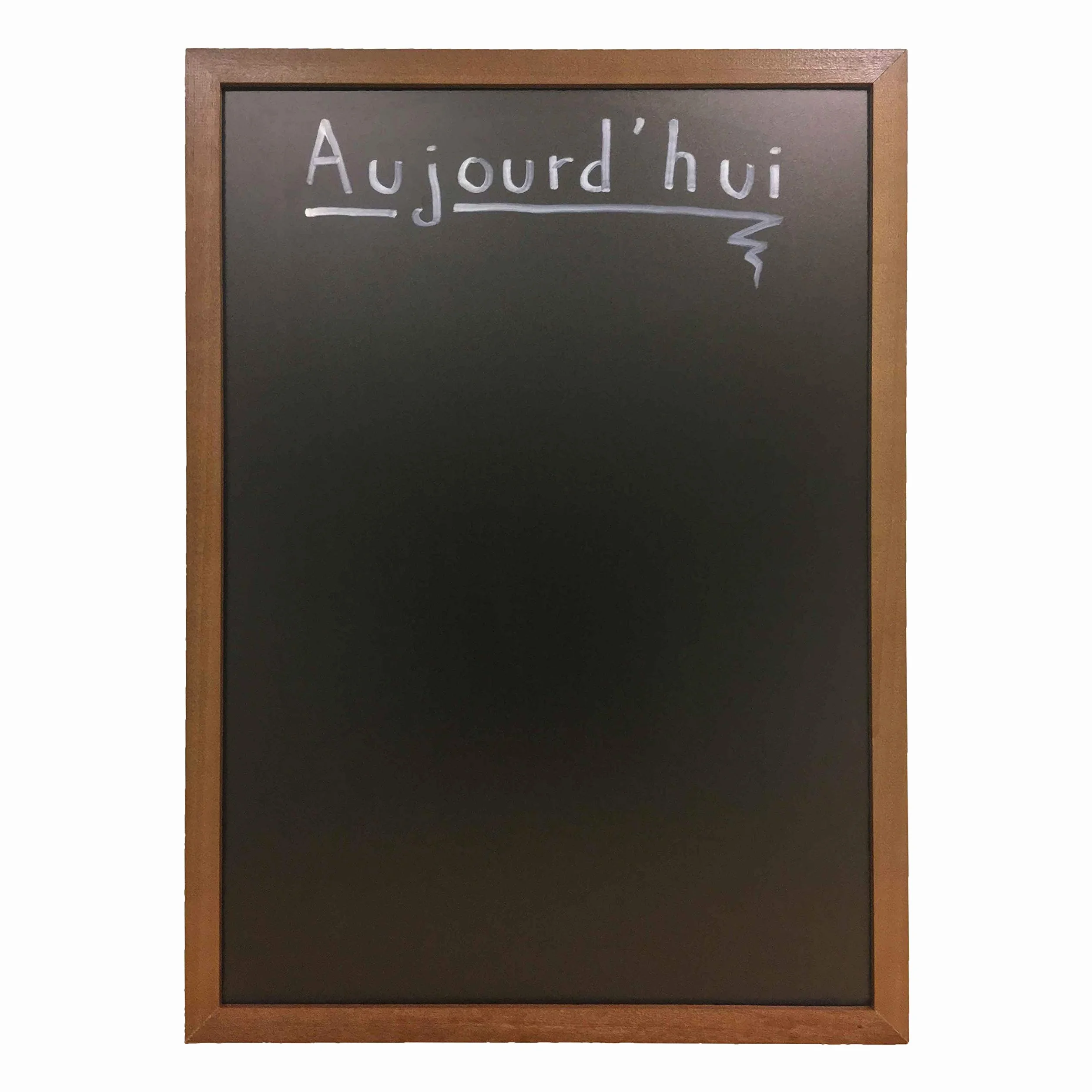 Ardoise murale cadre carré en bois chêne 83 x 63 cm Fabrication française