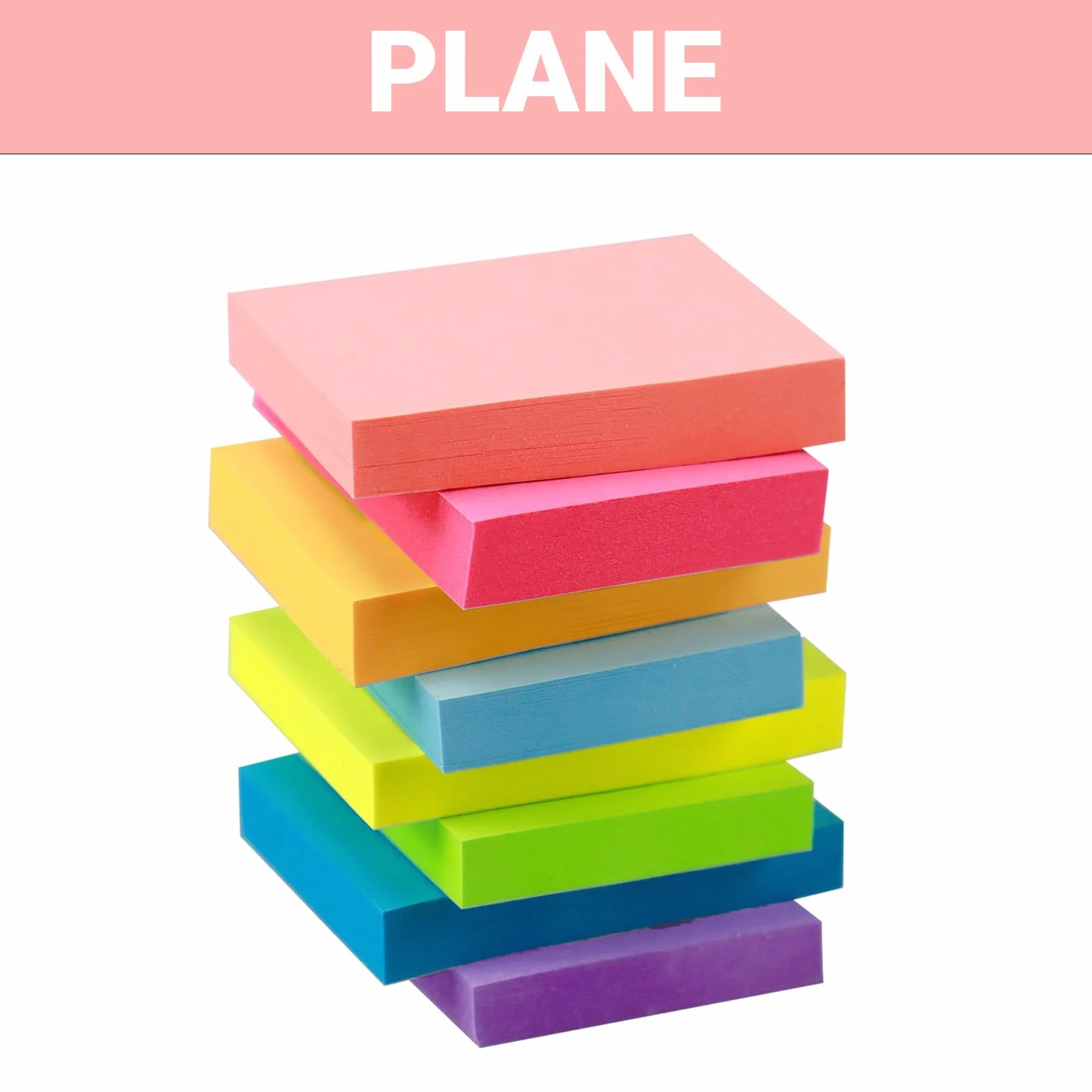 Mini notes adhésives 3,8 x 5,1 cm 80 feuilles, petites notes autocollantes couleurs vives