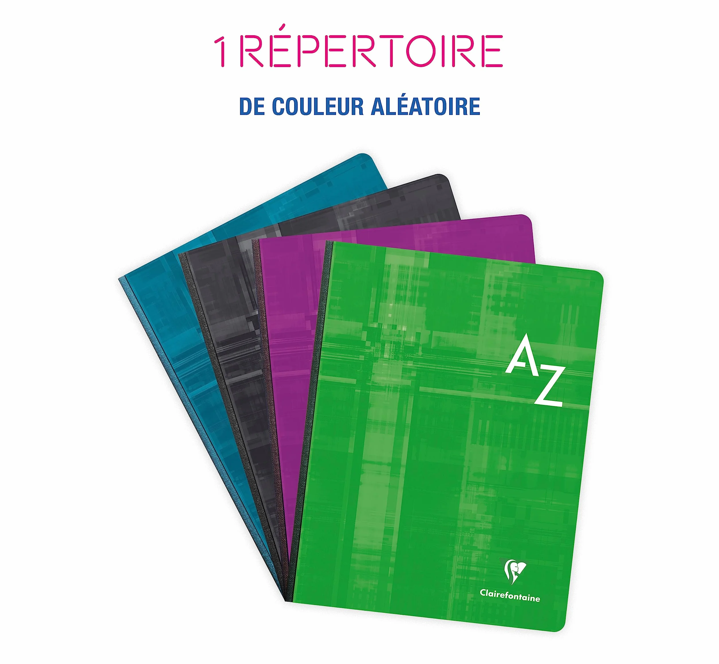 Clairefontaine Répertoire Brochure Dos Toilé 17x22 cm 192 Pages Petits Carreaux Papier Blanc 90 g