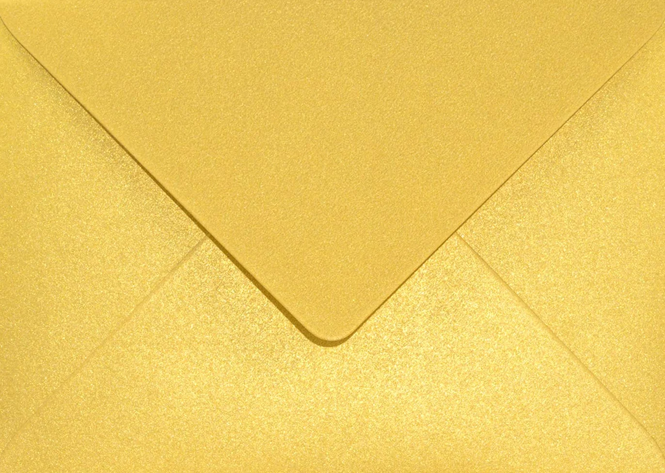 Aster Metallic Cherish Netuno 25 enveloppes nacrées dorées B6 125 x 175 mm 120g