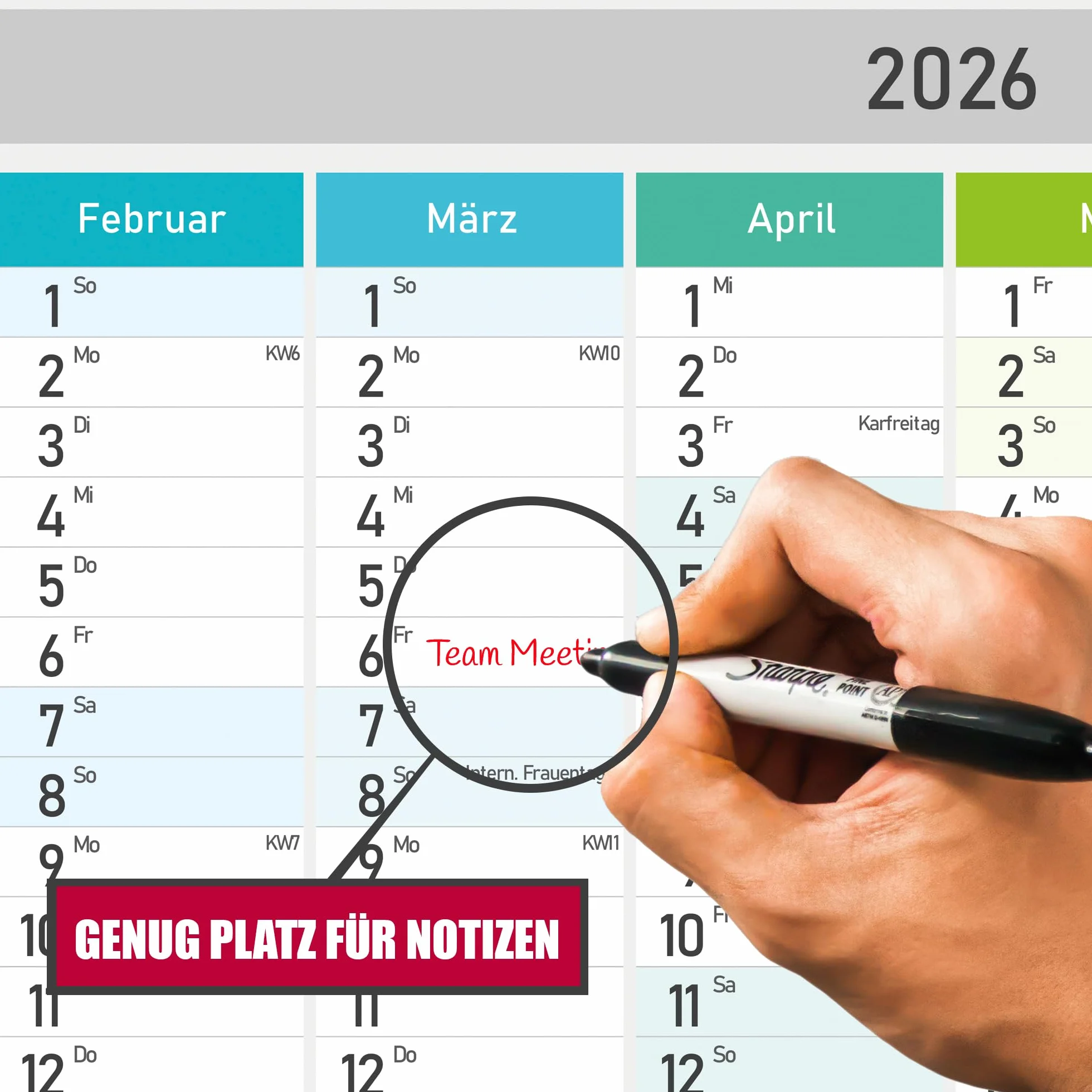 Calendrier scolaire XXL 2025/2026 mural A1 84 x 59 cm planificateur annuel avec semaines jours fériés vacances