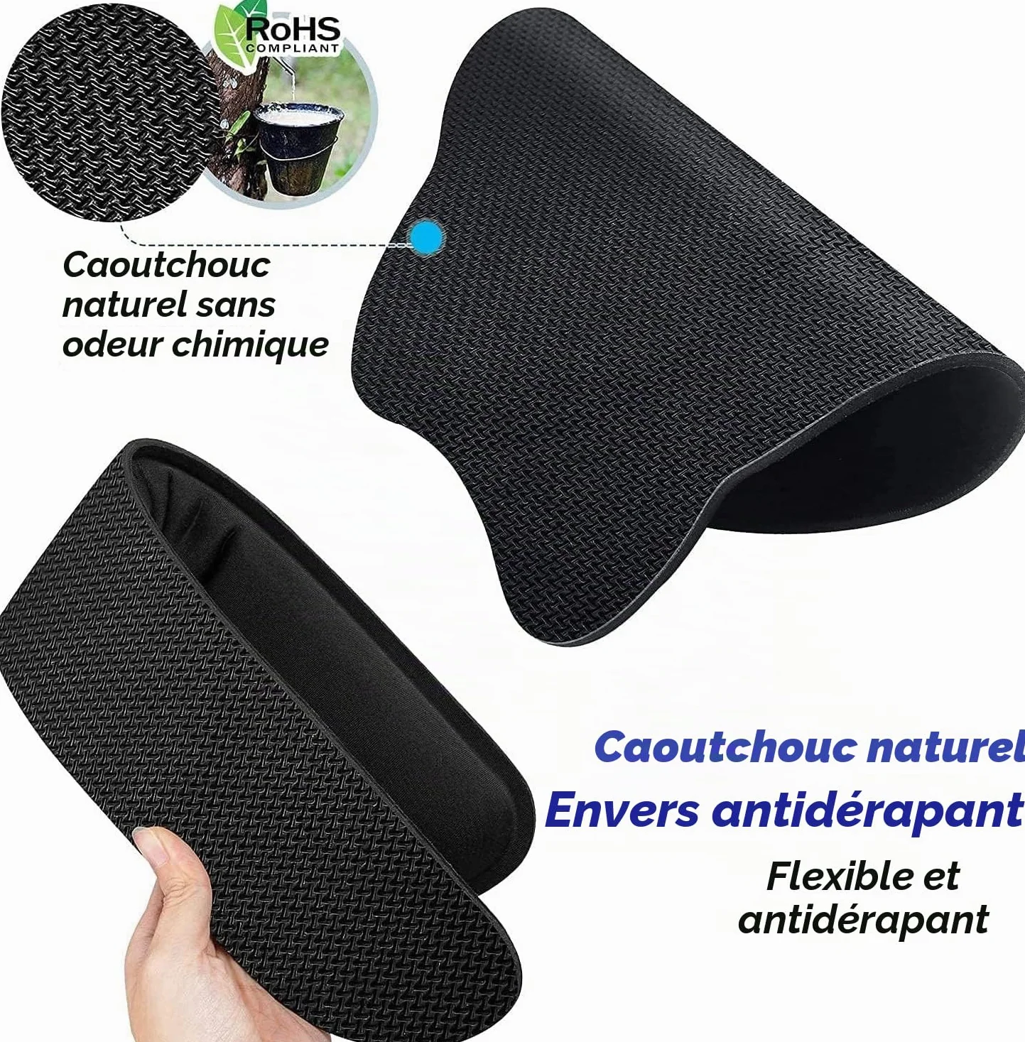 Gimars 3 en 1 Tapis de Souris Ergonomique Repose Poignet Clavier Dessous de Verre, Mouse Pad Antidérapant PU pour Gaming Bureau