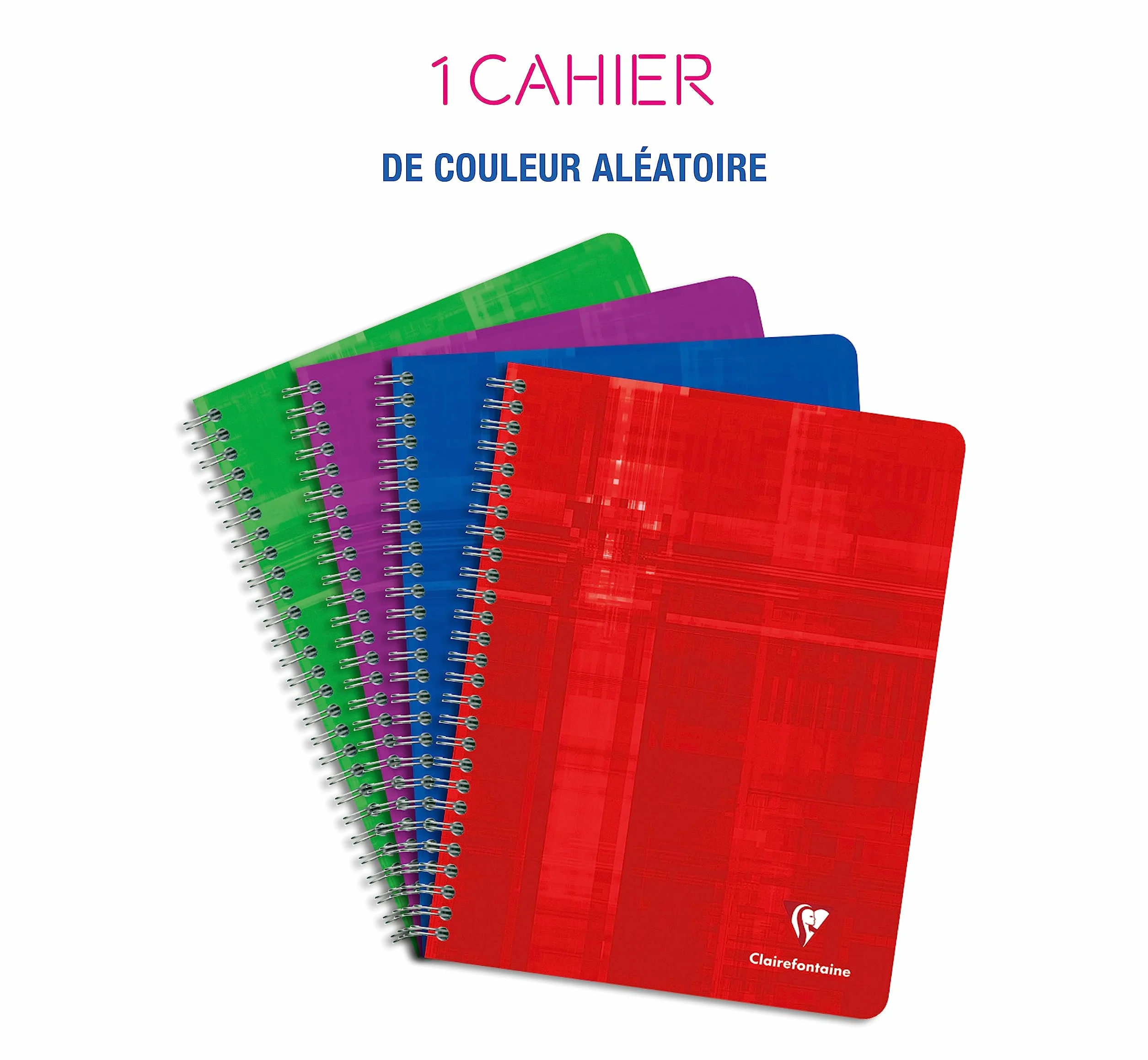 Clairefontaine Cahier à Spirale 17x22 cm 180 Pages Petits Carreaux 90 g