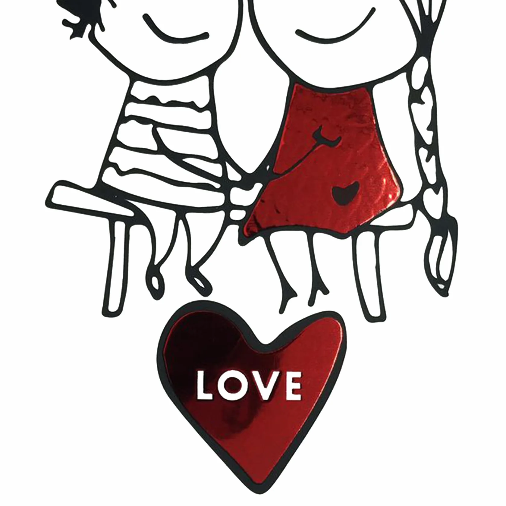 Carte Love Cœur Rouge Brillant Saint Valentin 14 février Félicitations Couple Amoureux Avec Enveloppe 15x15cm Fabrication Française
