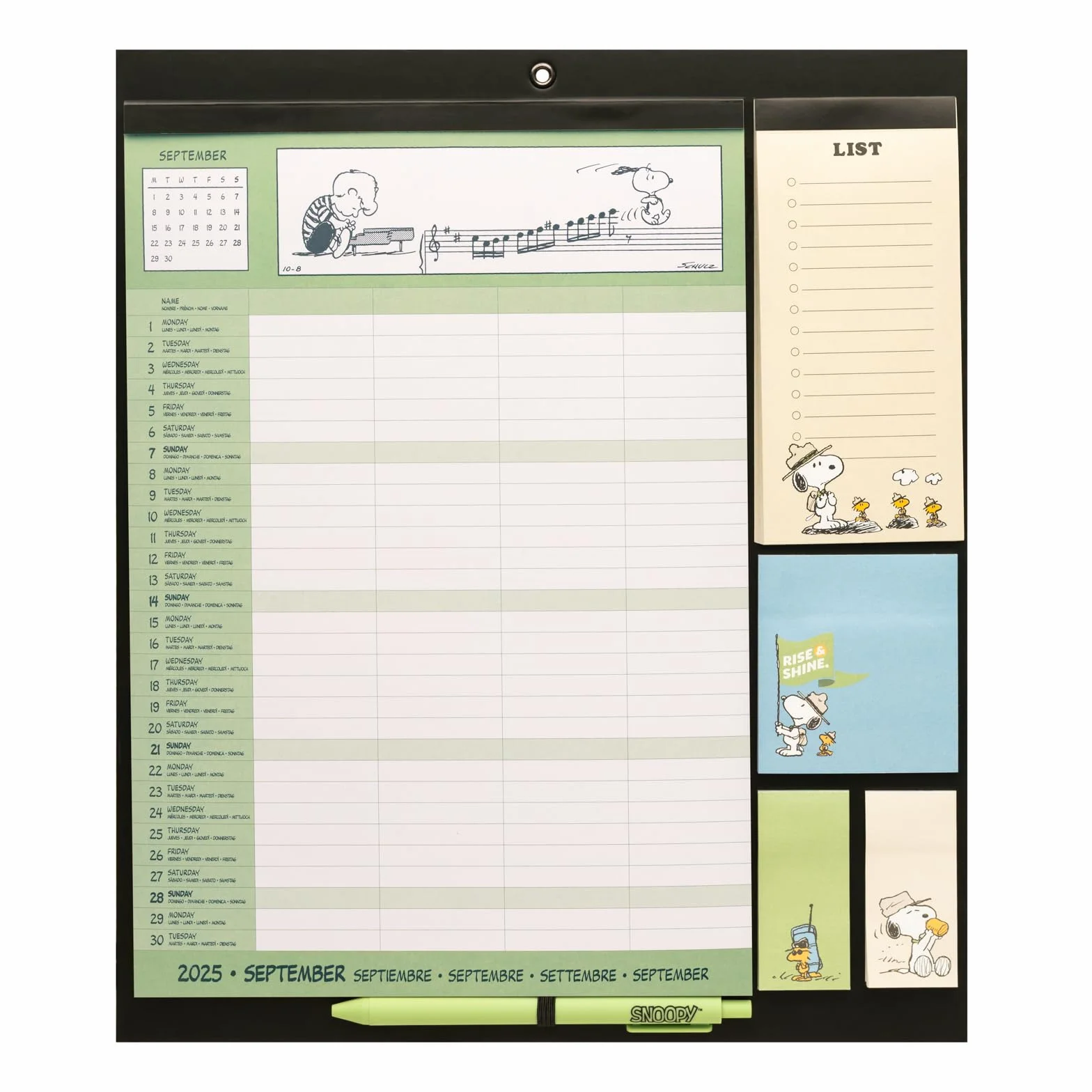 Calendrier Magnetique Frigo Snoopy 2025-2026 Planificateur Mensuel 16 mois Grupo Erik