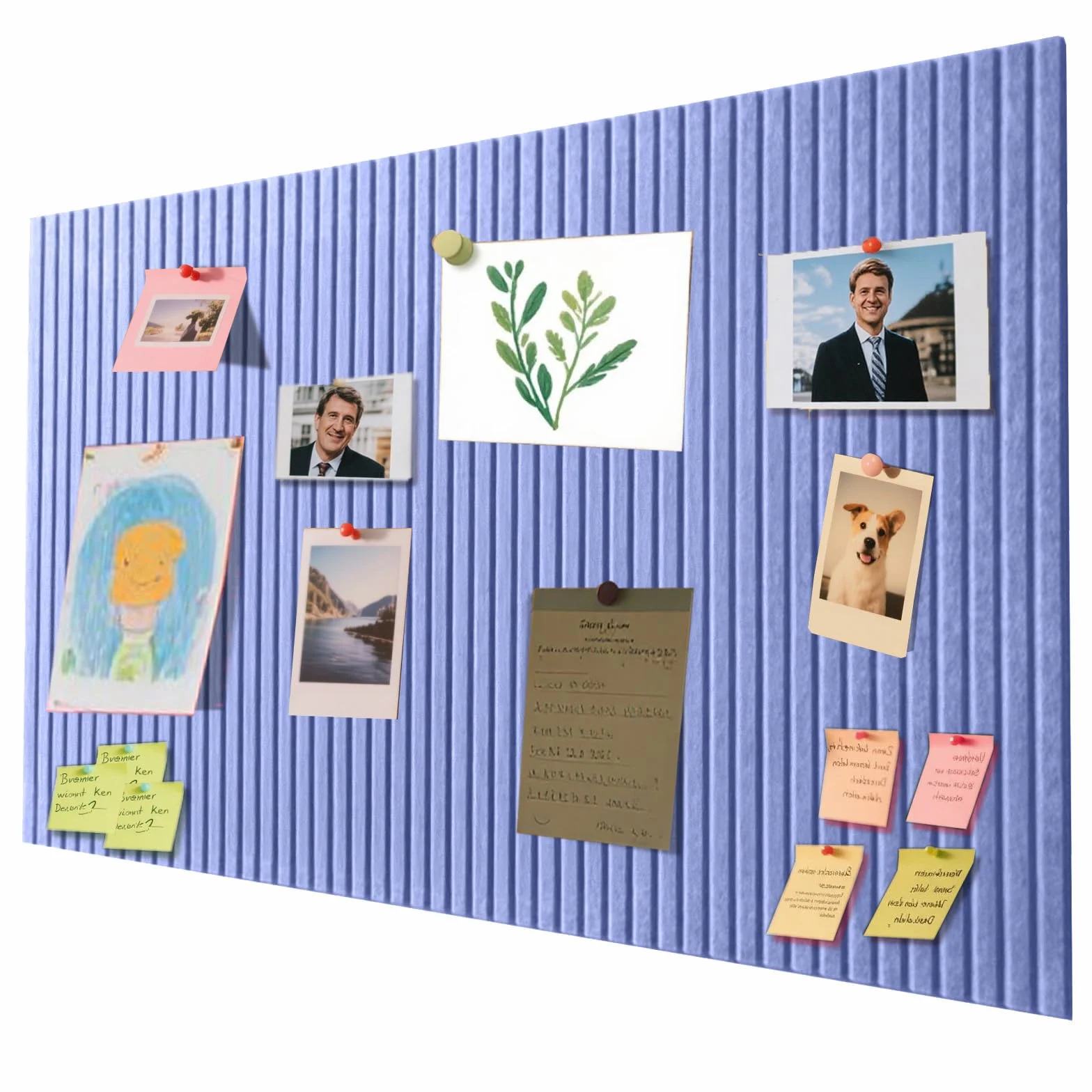Tableau d'affichage en feutre 40x60 cm – Grand tableau photo pliable pour bureau et maison