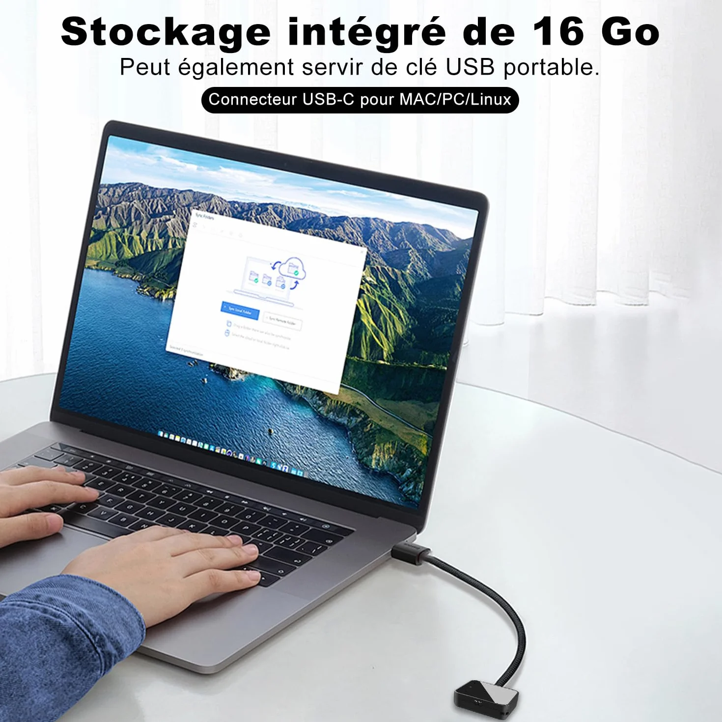 Enregistreur Vocal Magnétique 16 Go Réduction du Bruit USB-C Rechargeable Audio Portable