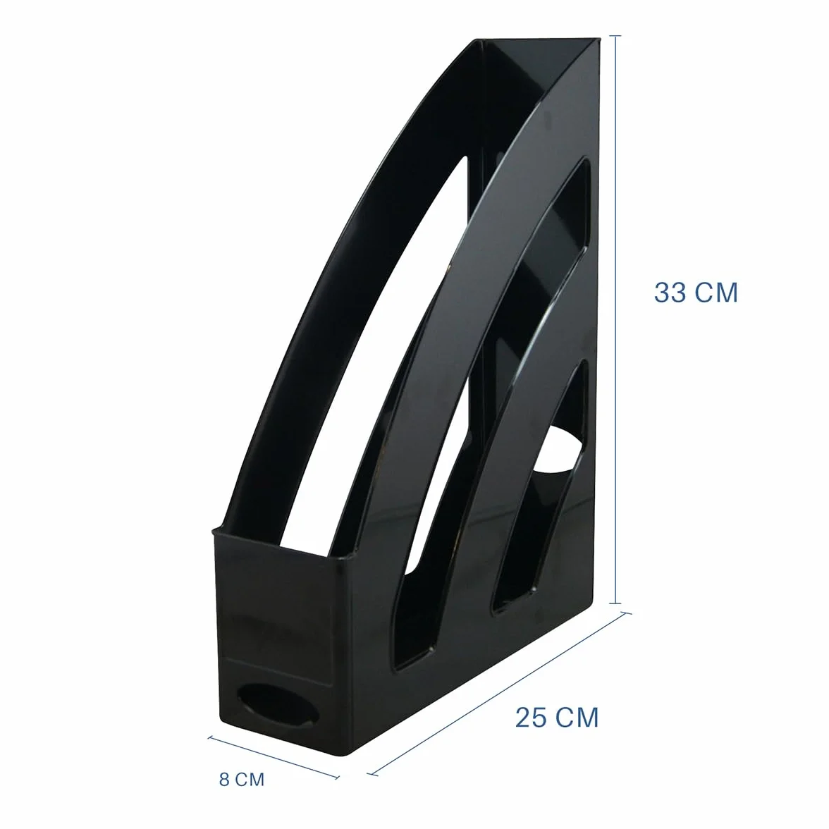Waytex Porte Revues A4 Organiseur Vertical Bureau Plastique rigide Noir