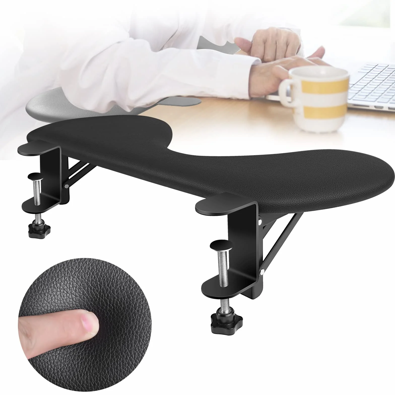 Ergonomics Extension Bureau Plateau, Pliable Repose-Poignet Coude Repose Bras Support, Ordinateur Clavier Plateau Extension De Table