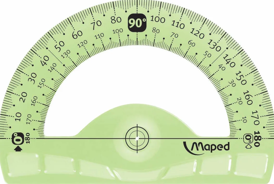Maped Rapporteur Incassable Plastique 180° 12 cm Ergonomique Résistant