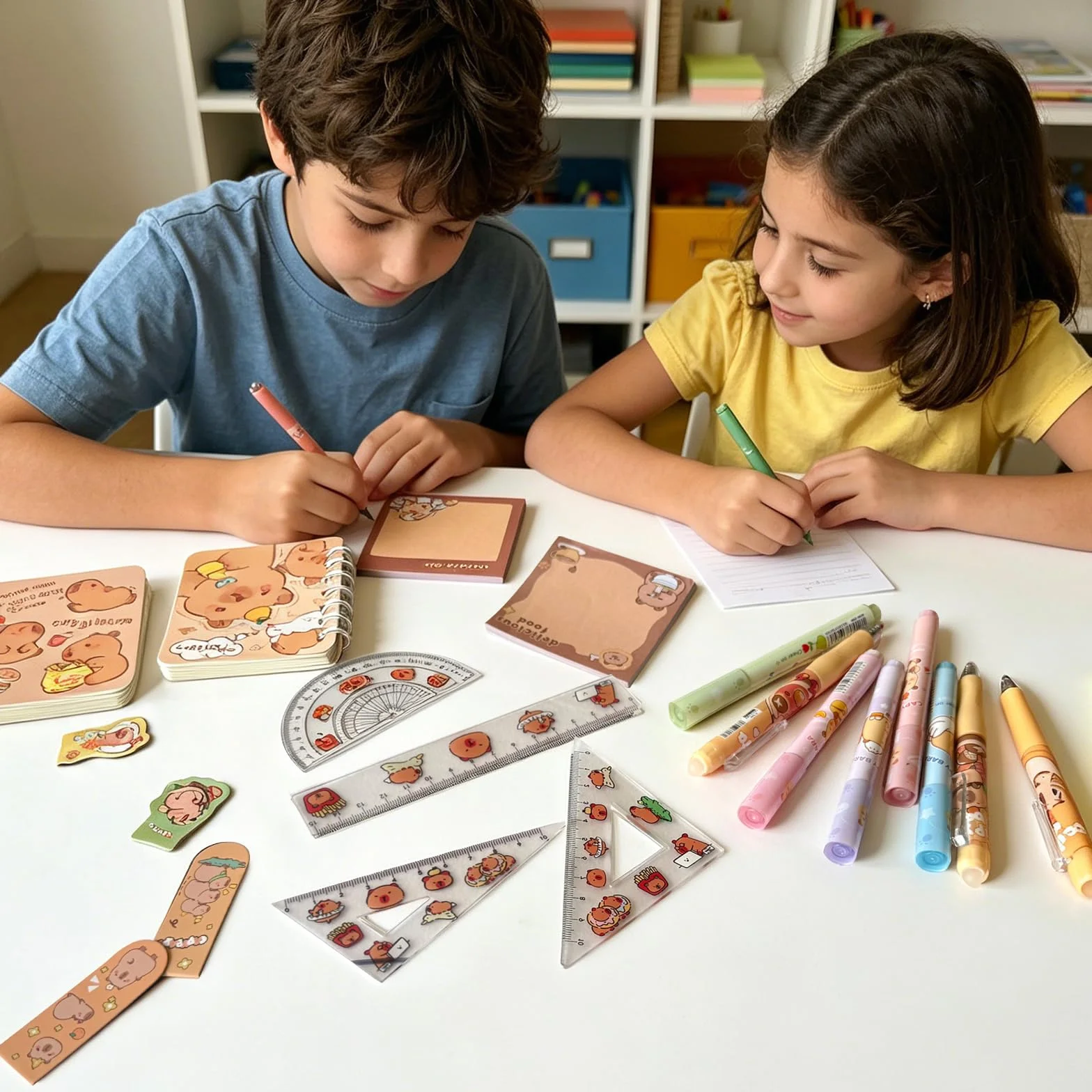 Crayon Trousse Capybara Kawaii Papeterie Set 27 Stück Fourniture Scolaire Idée Cadeau
