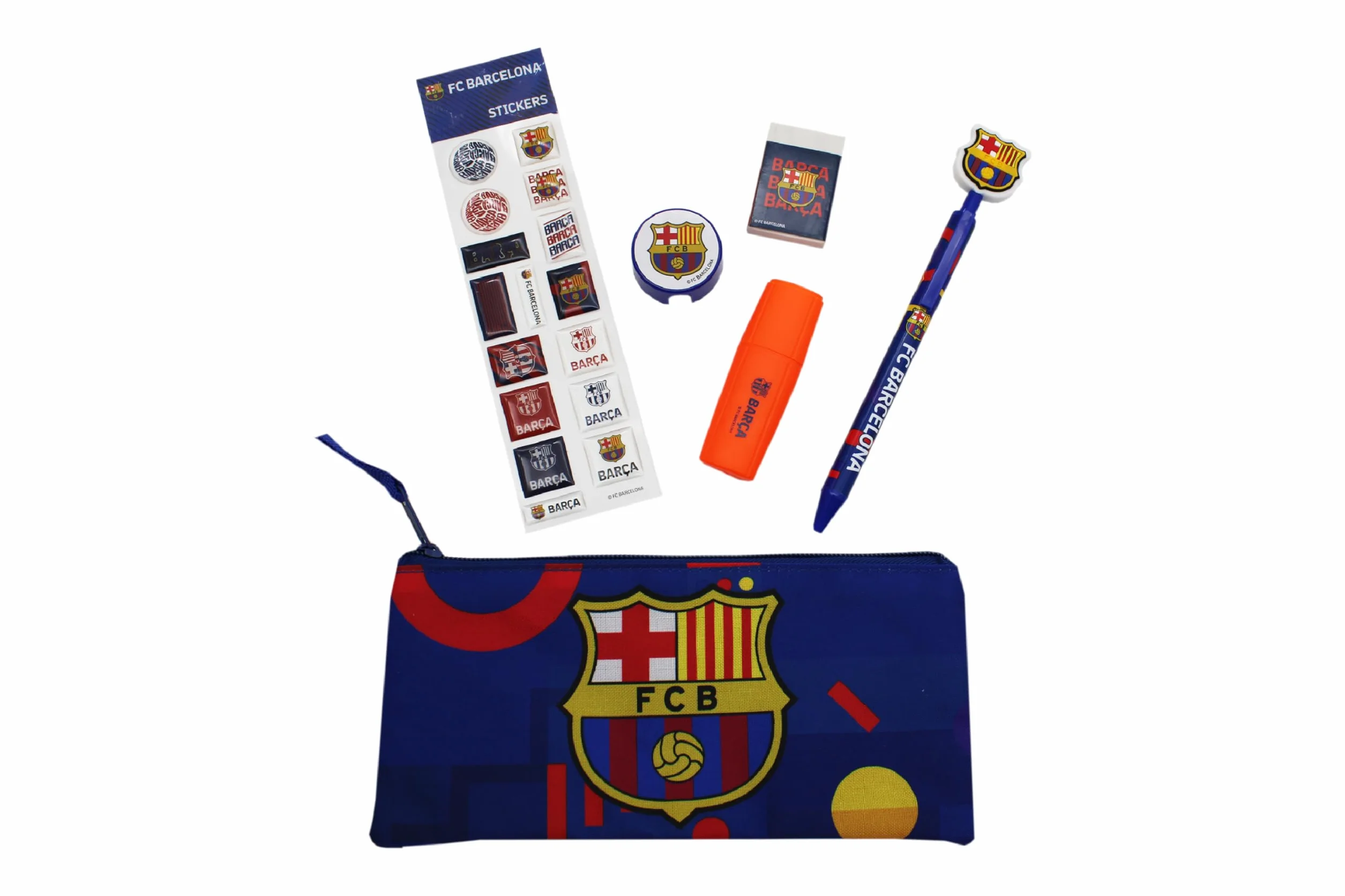 FC Barcelone Set de papeterie matériel scolaire écriture bleu officiel