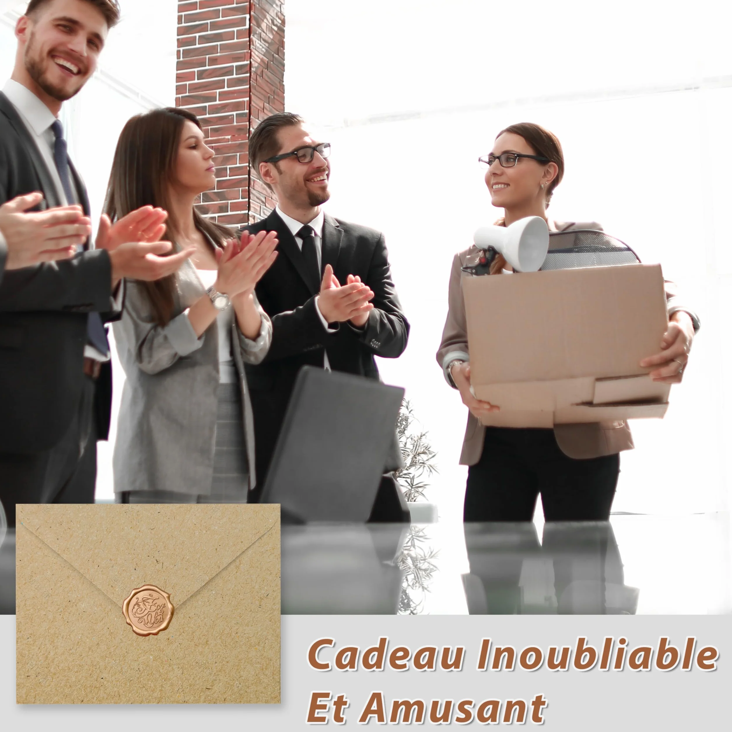 Carte de vœux collègue A6 148x105 mm avec enveloppe Bonne chance pour trouver de meilleurs collègues