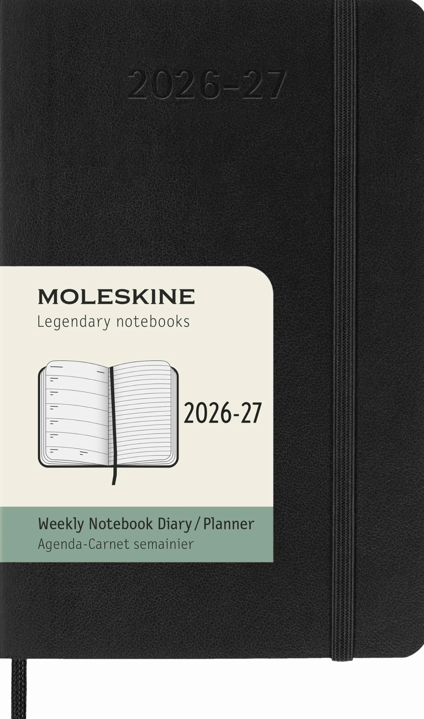 Moleskine Agenda Hebdomadaire 2026-2027 18 mois Pocket 9x14 cm Noir