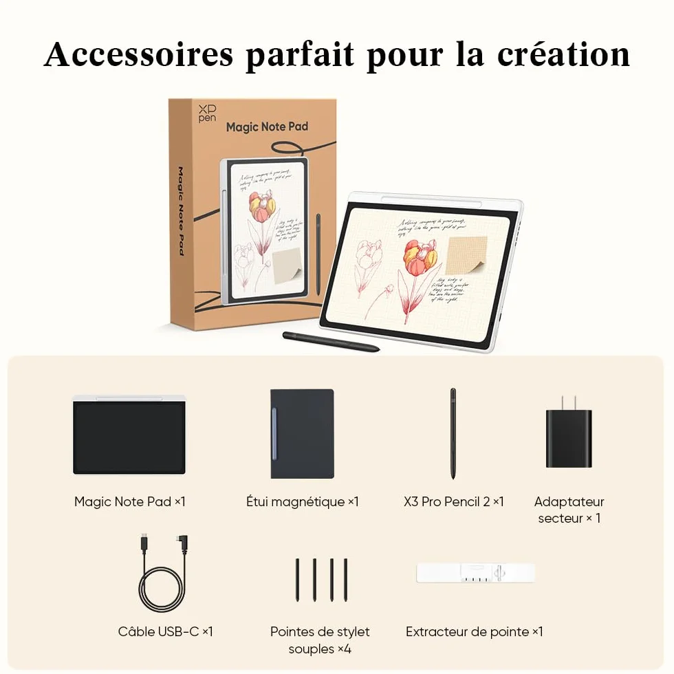 XPPen Magic Note Pad 10,95 Pouces Tablette Prise de Note Numerique avec Trois Modes