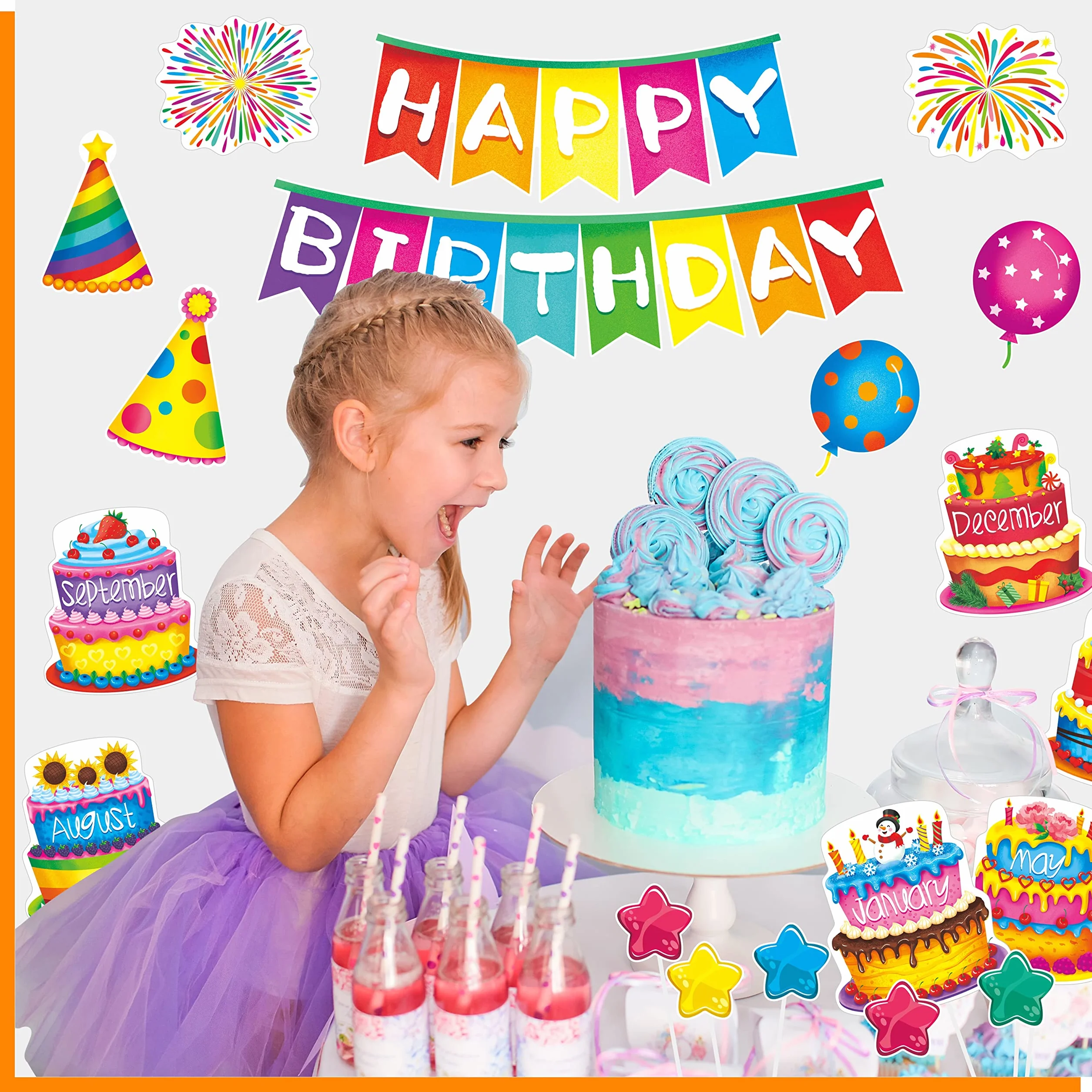 Joyeux Anniversaire Tableau D'affichage 39 PCS Décoration Fête Anniversaire