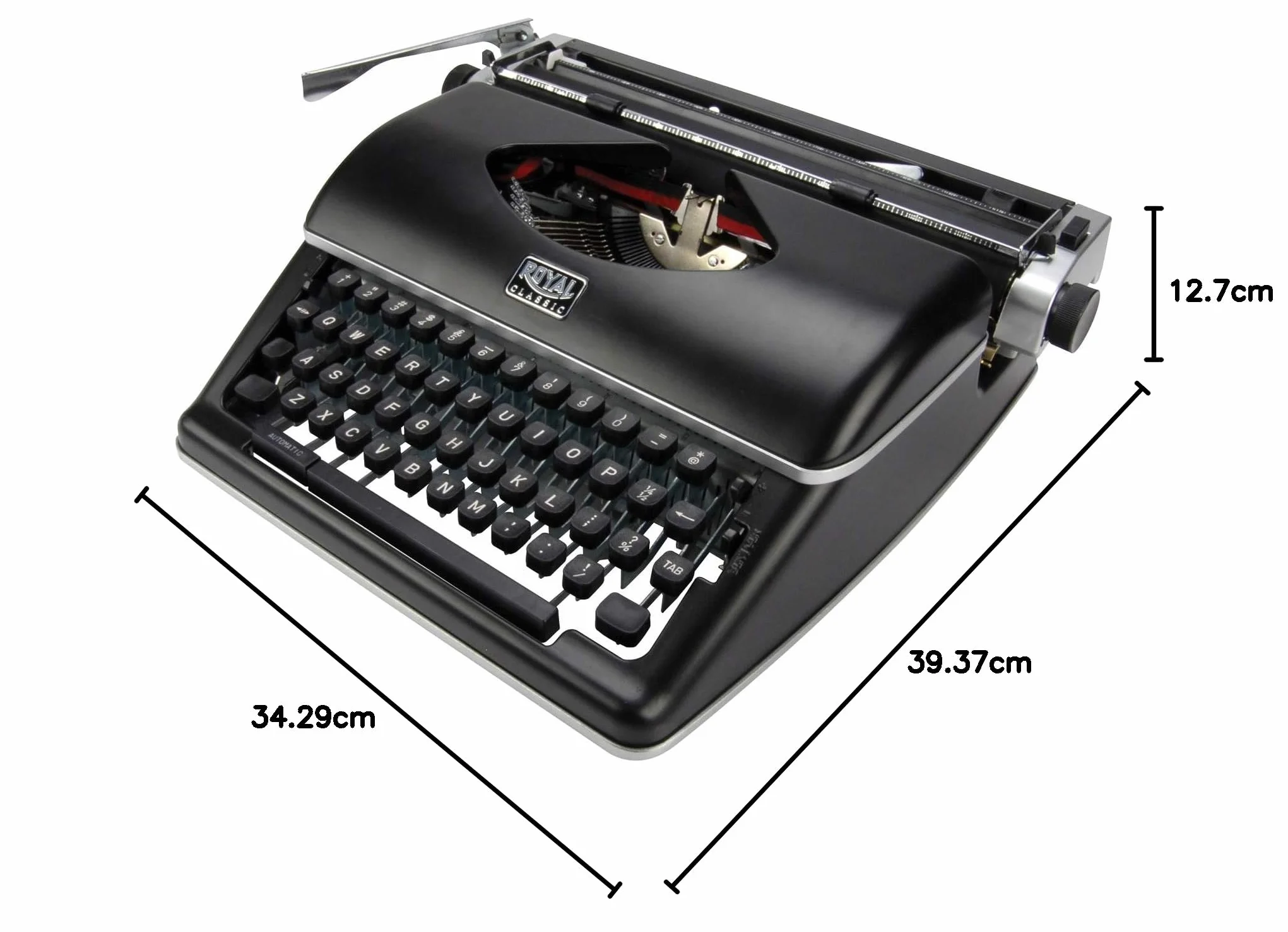 Royal Consumer Information Products Maszyna do pisania ręczna klasyczna retro czarna 79104P