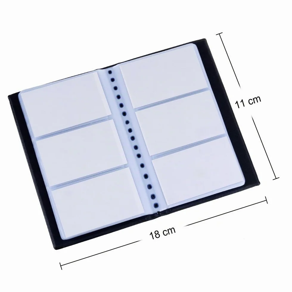 Zacro Porte Cartes de Visite PVC 240 Cartes Livre Ranger Fidélité Noir