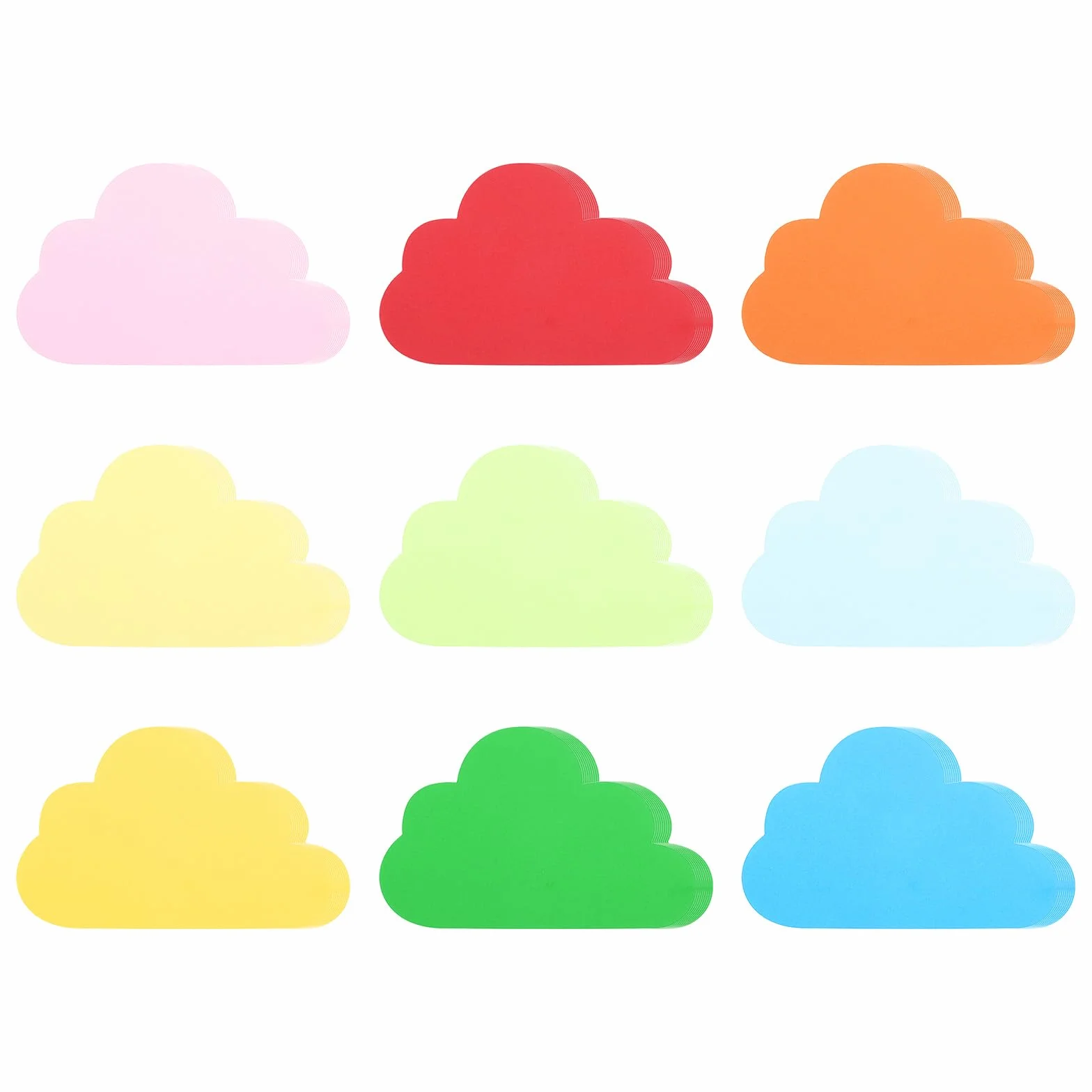 PATIKIL Nuages Découpés, Lot de 72 Nuages en Papier pour Décoration de Classe et Artisanat DIY