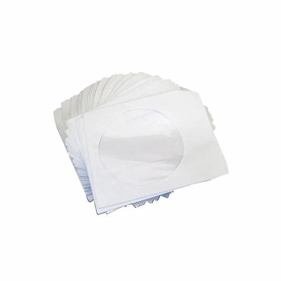 Enveloppes CD/DVD Papier avec Fenêtre W126 x Blanc Lot de 100 dragontrading